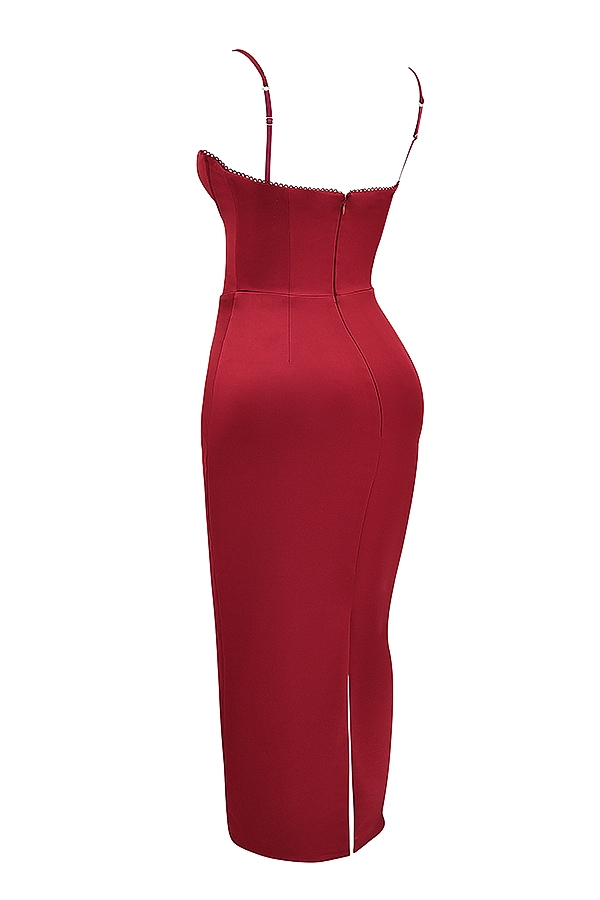 Stefania-Ruby Corset Maxi Dress