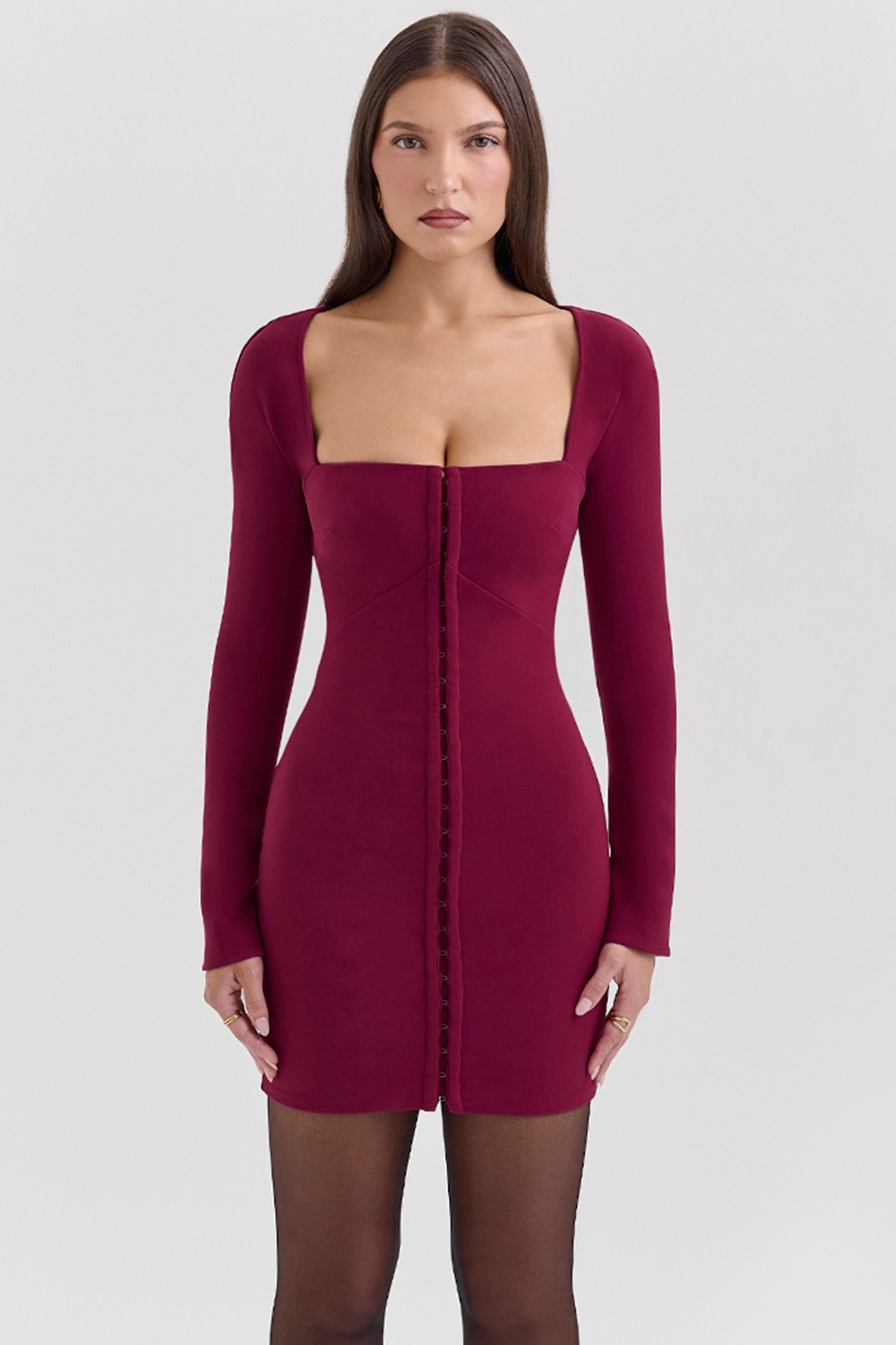 Selene-Berry Bodycon Mini Dress - SALE