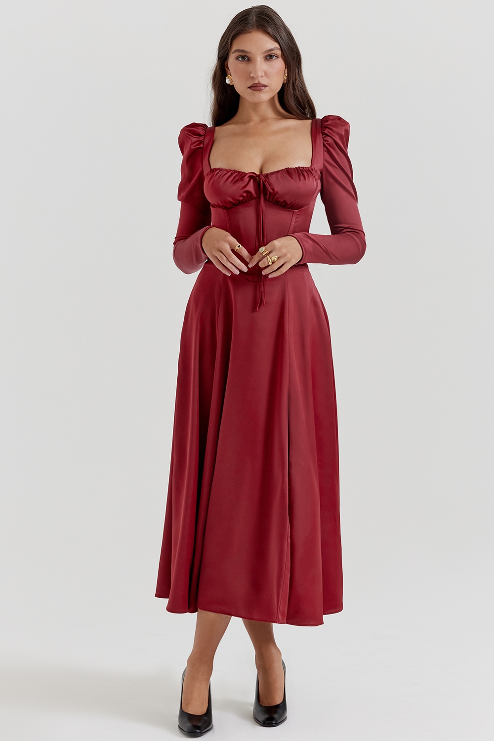 Sebille-Ruby Corset Midi Dress