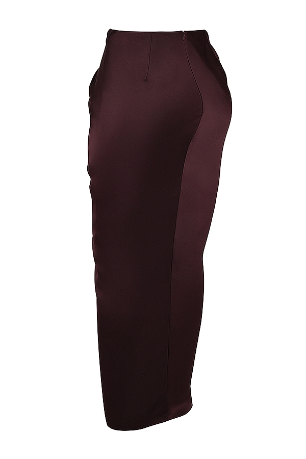 Vesper-Rich Brown Maxi Skirt