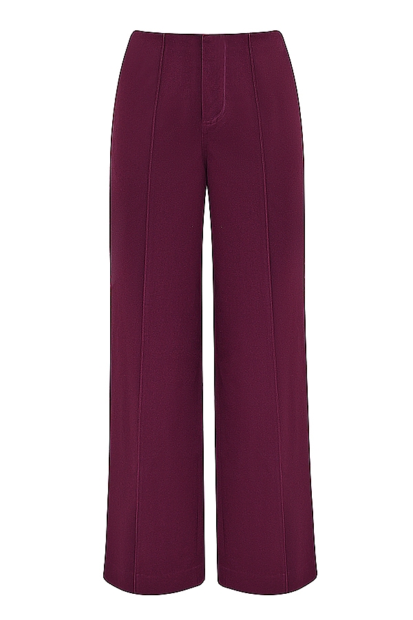 Rivi-Wine Straight Leg Trousers