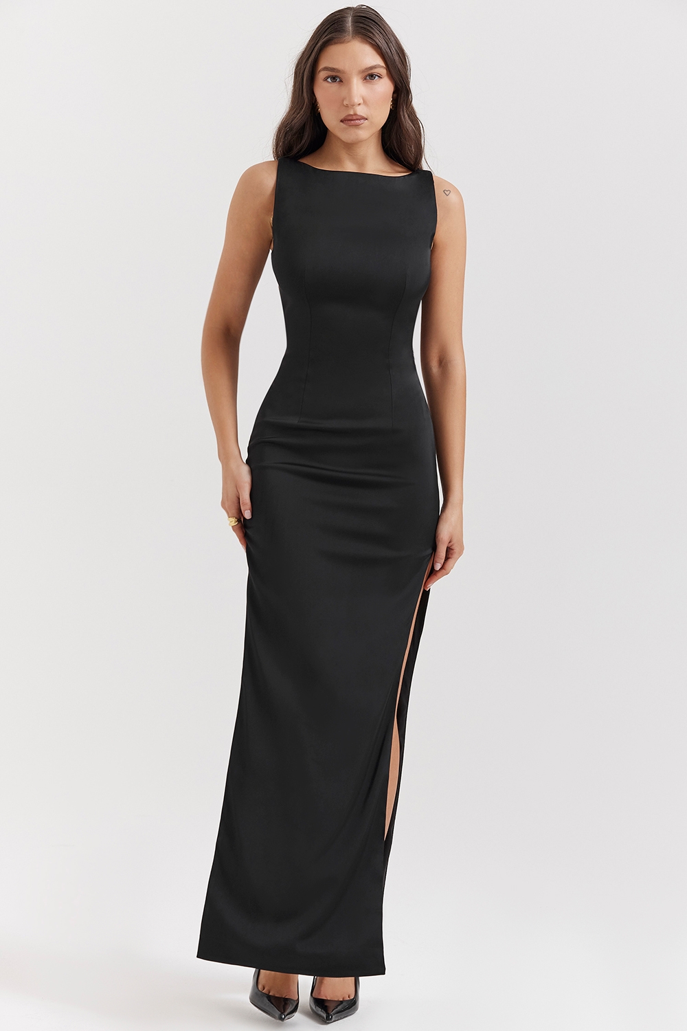 Filomena-Black Maxi Dress