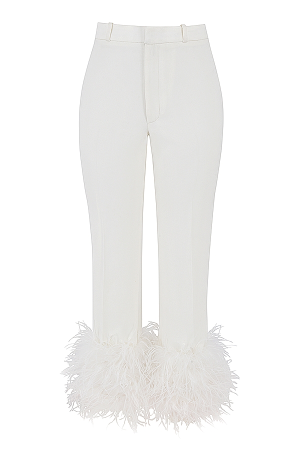 Fae-Ivory Hem Trousers