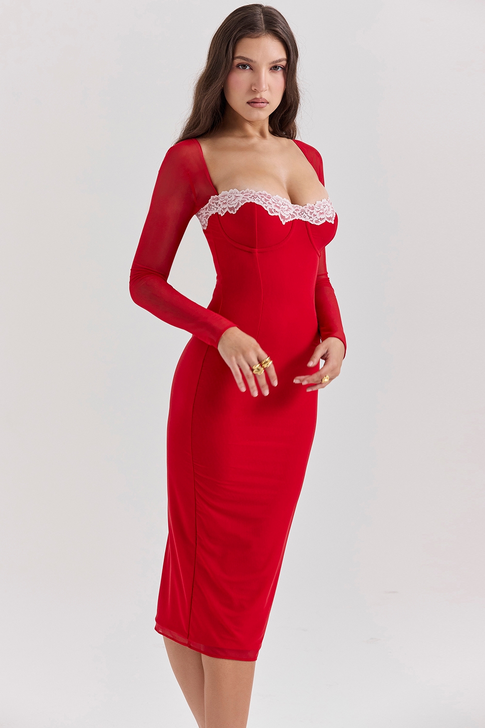 Seraphina-Scarlet Corset Dress