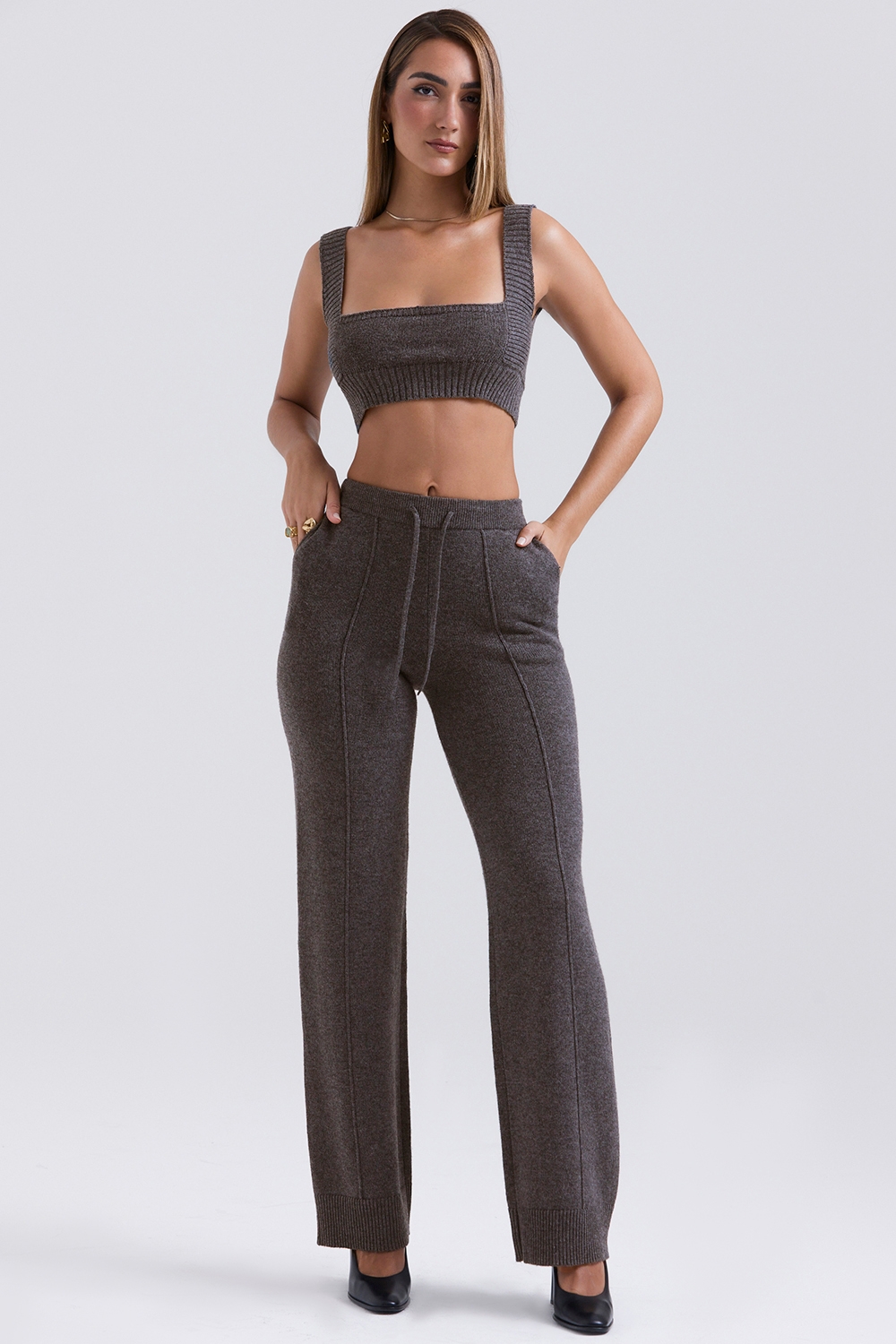Sia-Charcoal Cashmere Blend Bralette - SALE