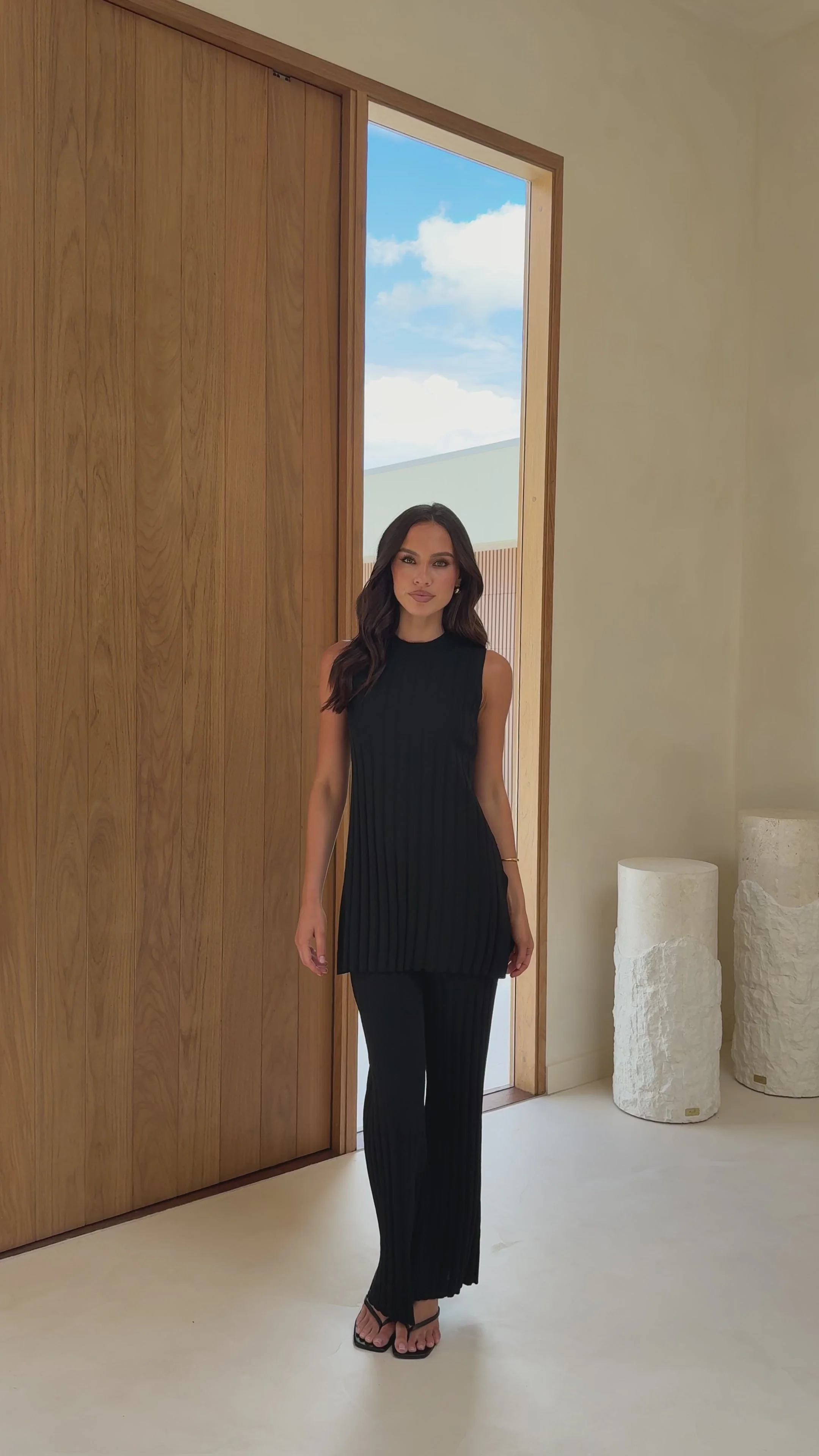 Megan Knit Top - Black