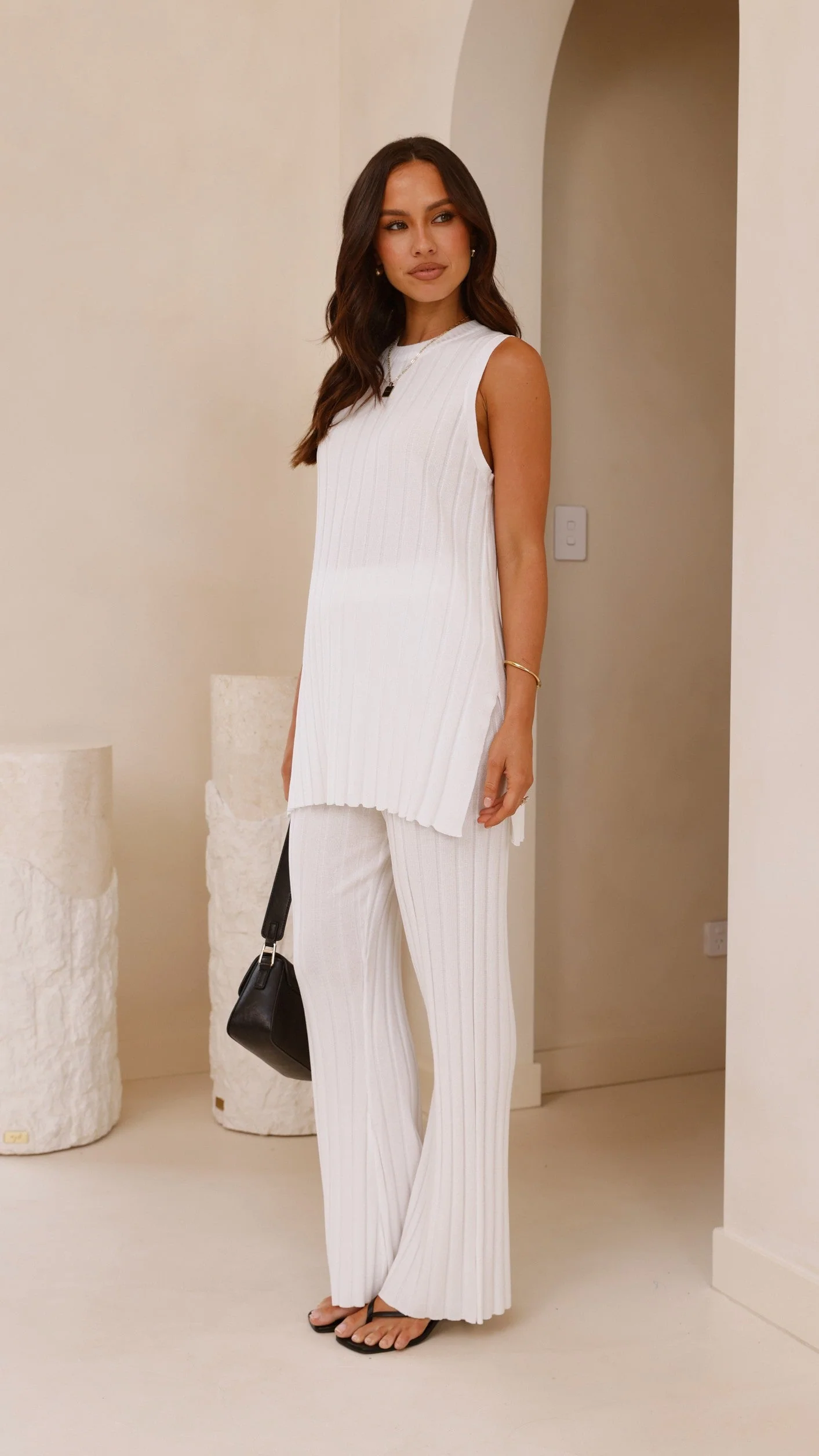 Megan Knit Top - White