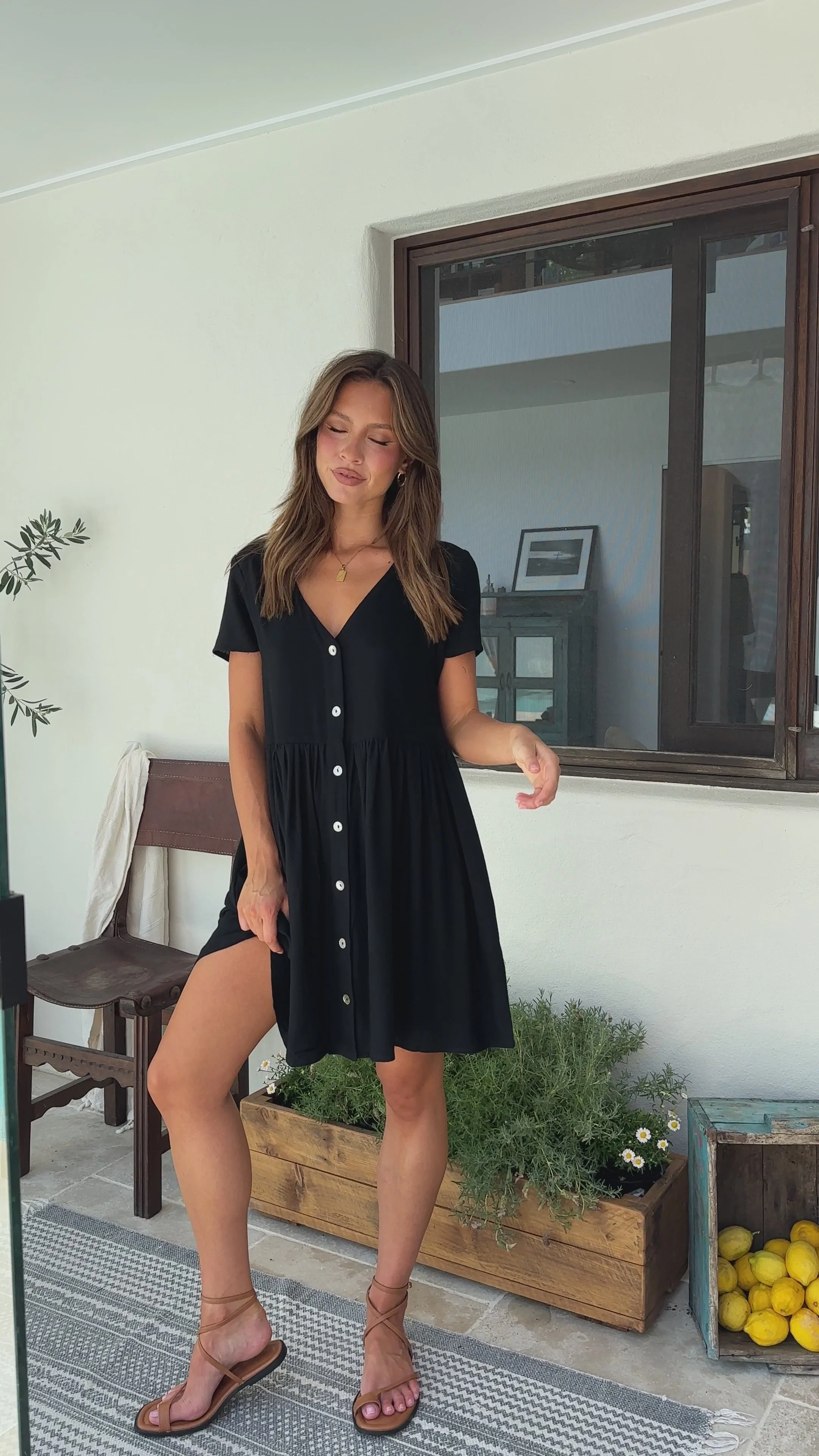 Courtney Mini Dress - Black