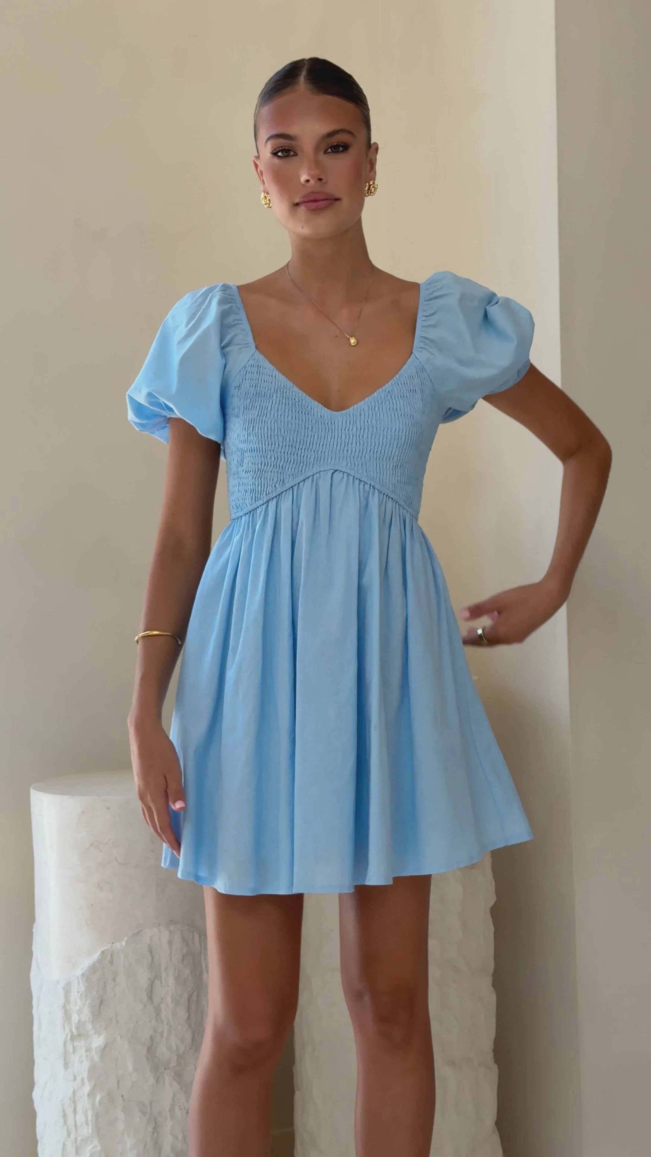 Sahirah Mini Dress - Blue