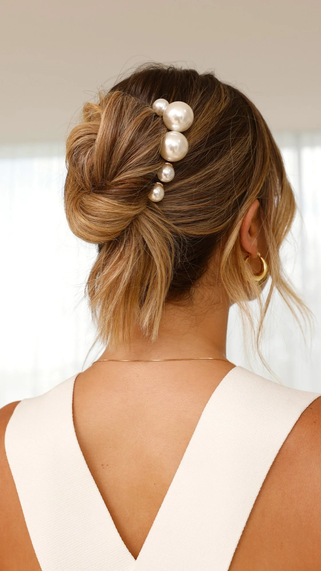 Vasska Hair Pin Set - Pearl