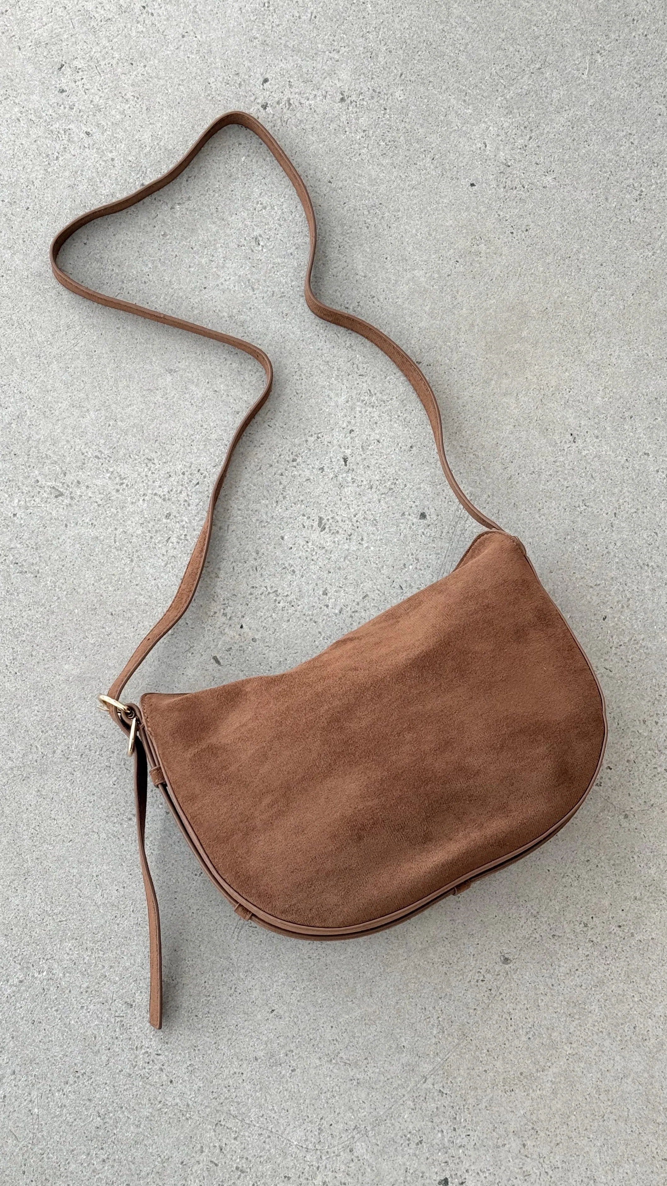 Collins Crossbody Bag - Cocoa Suede