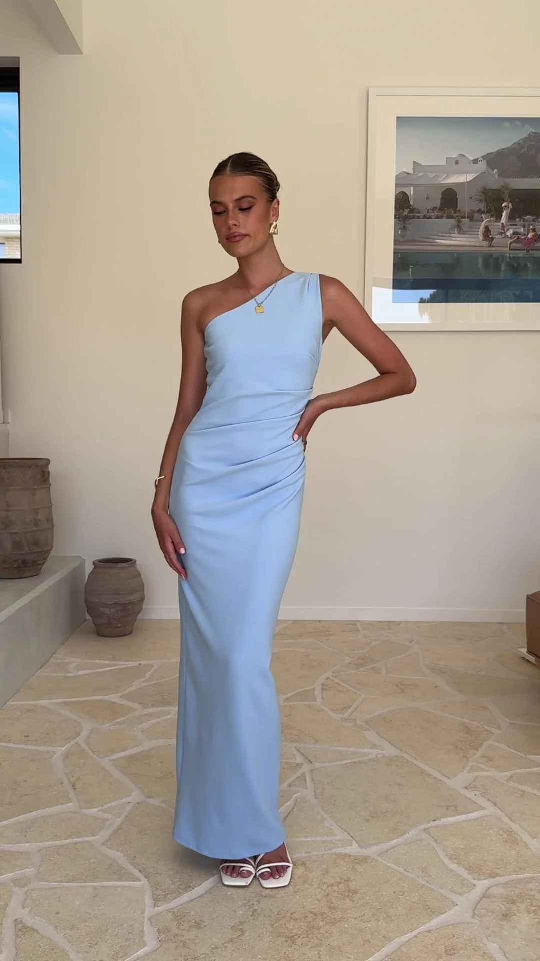 Cataleya Maxi Dress - Light Blue