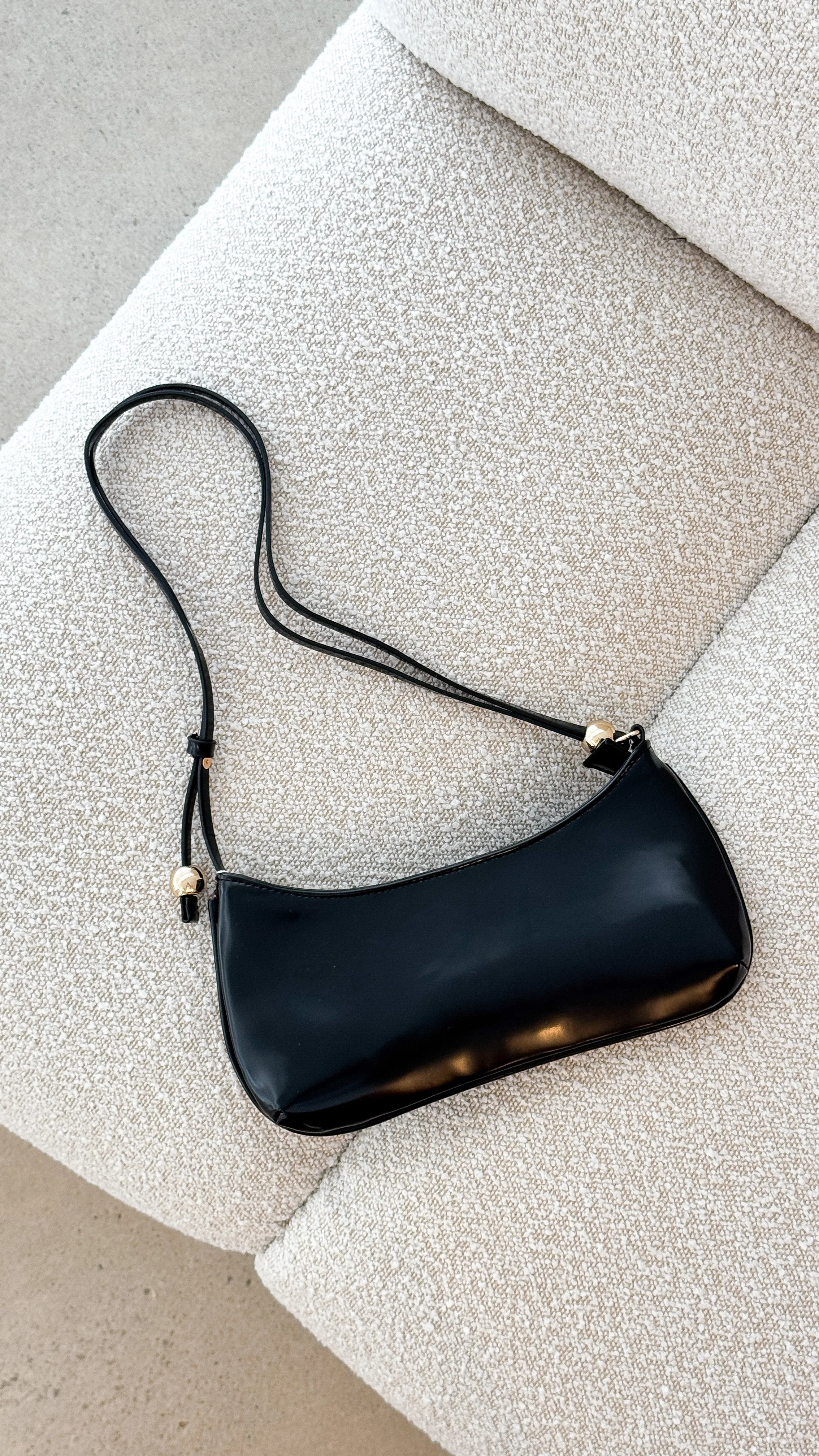 Rosabelle Shoulder Bag - Black Shine