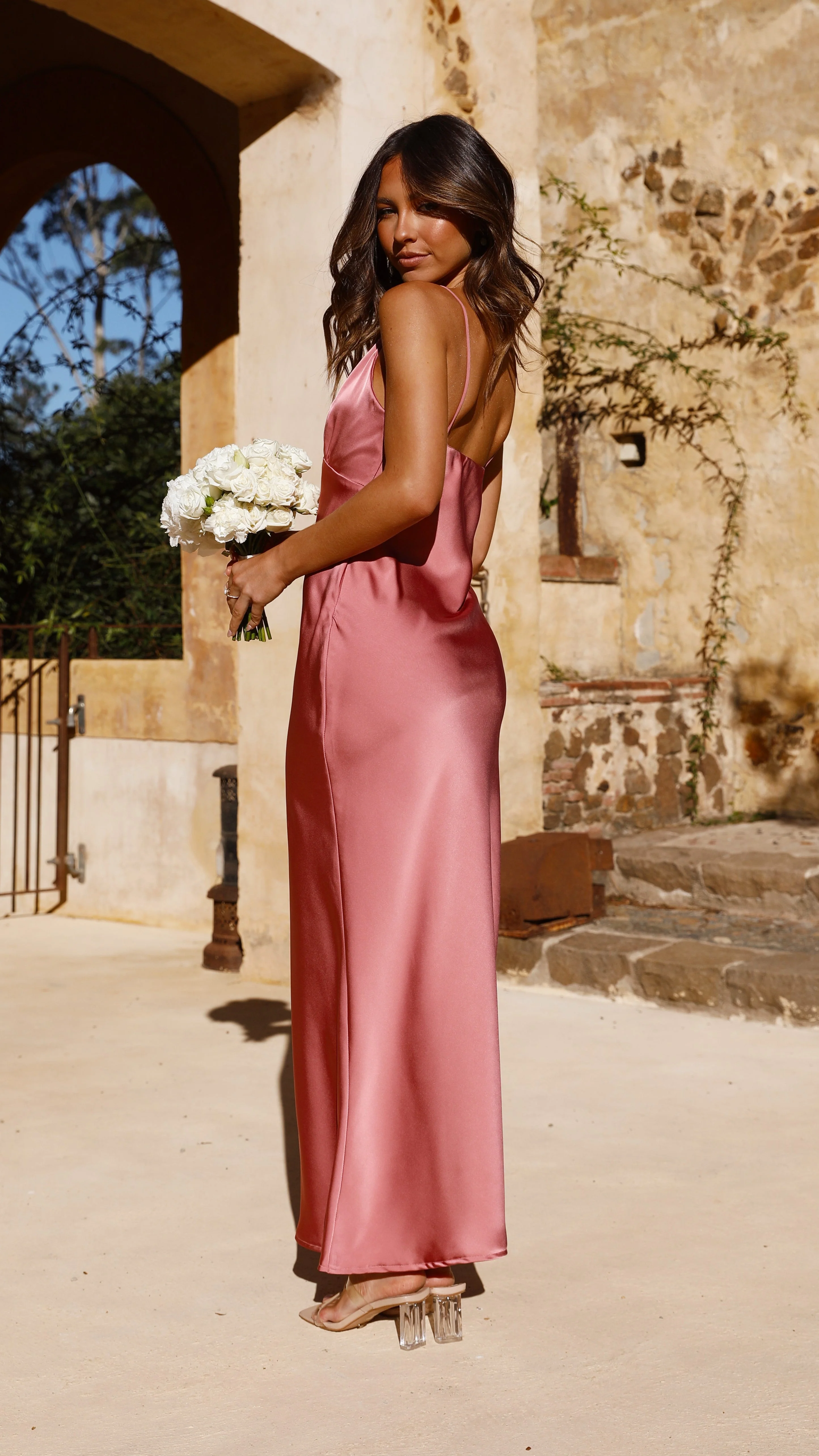 Ziah Maxi Dress - Baked Rose