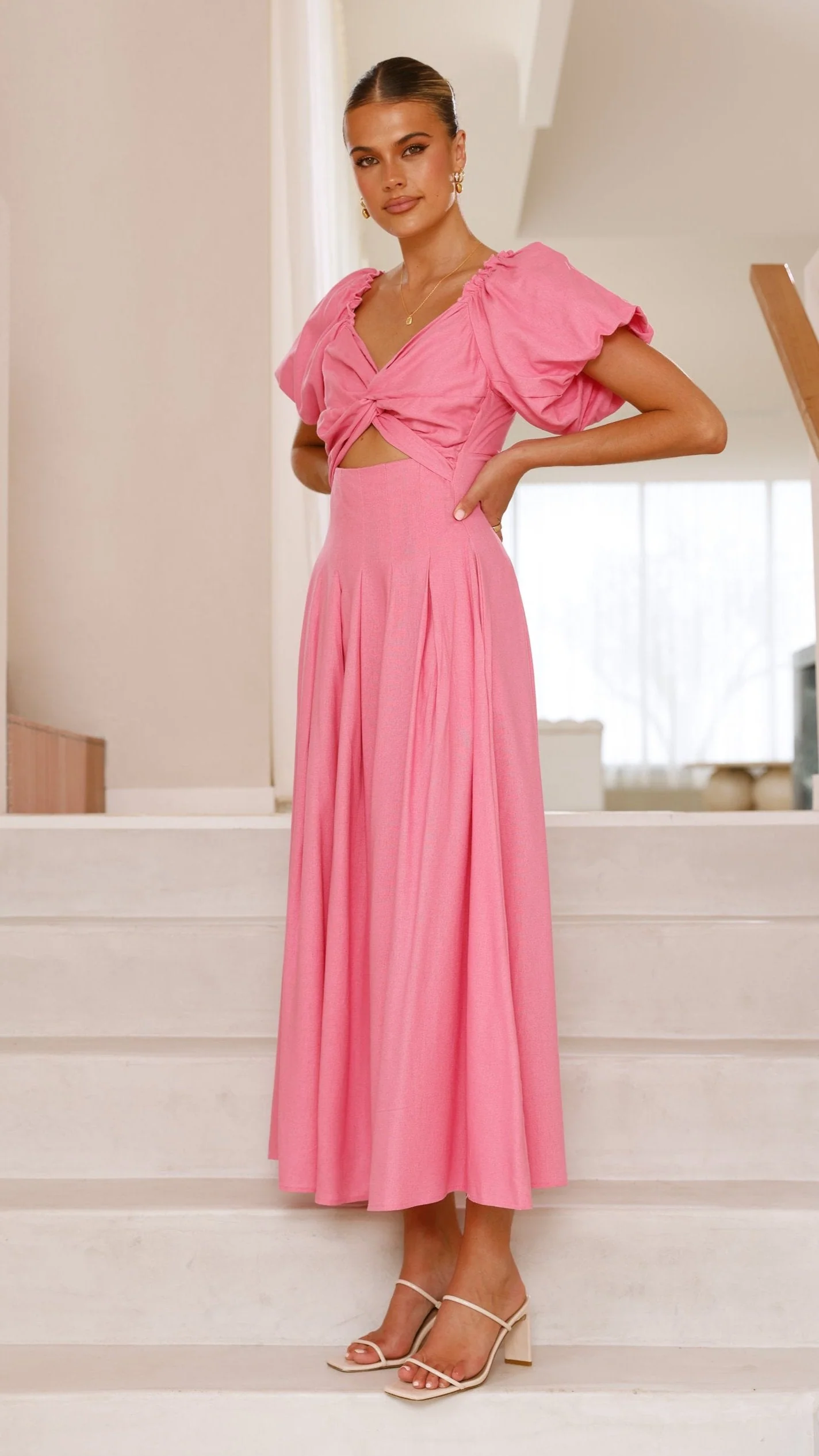 Christina Maxi Dress - Hot Pink