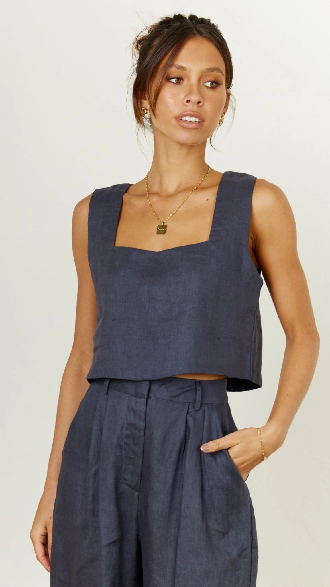 Tillie Crop Top - Ink