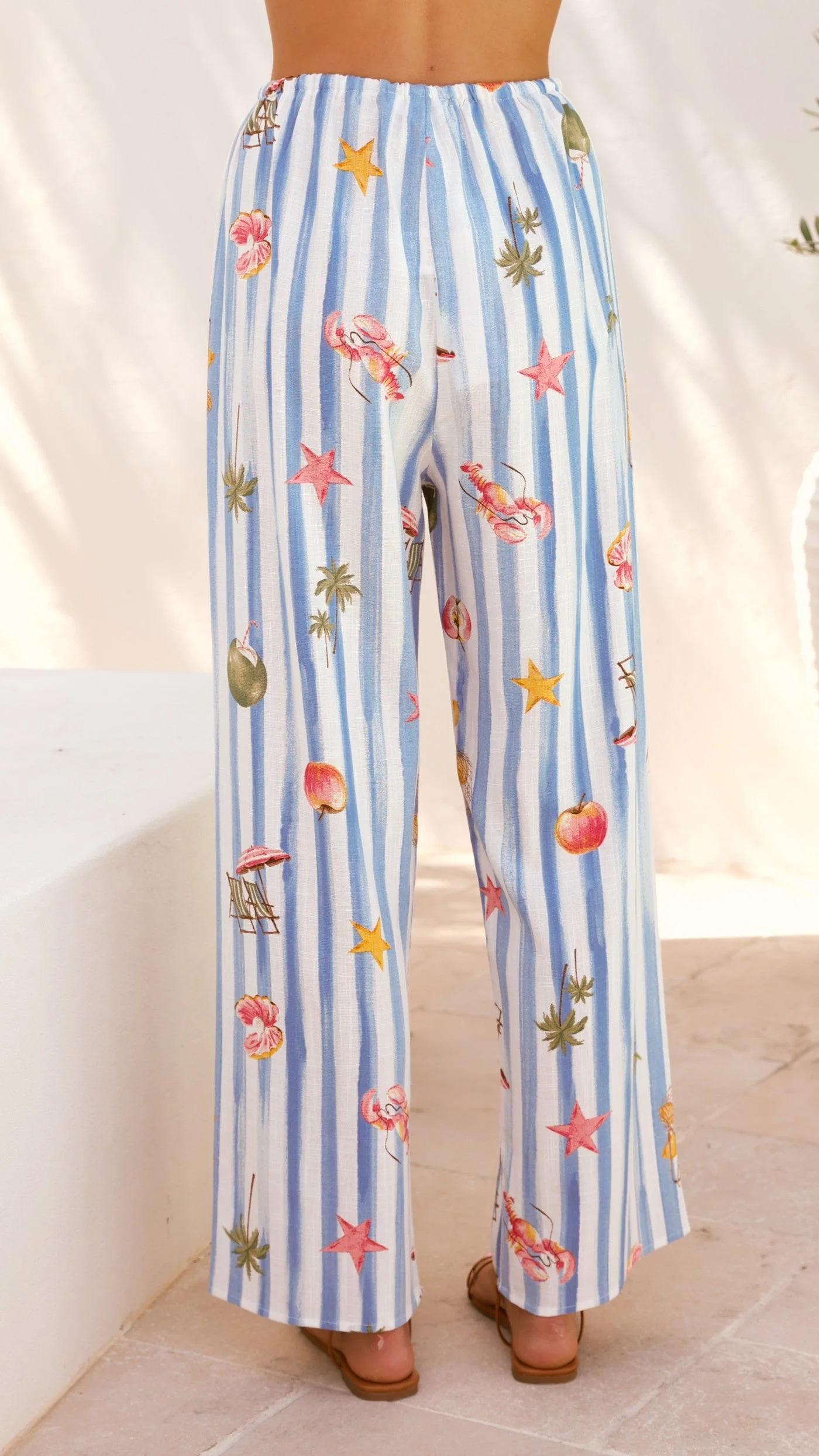 Alejandro Pants - Striped Sailor Print