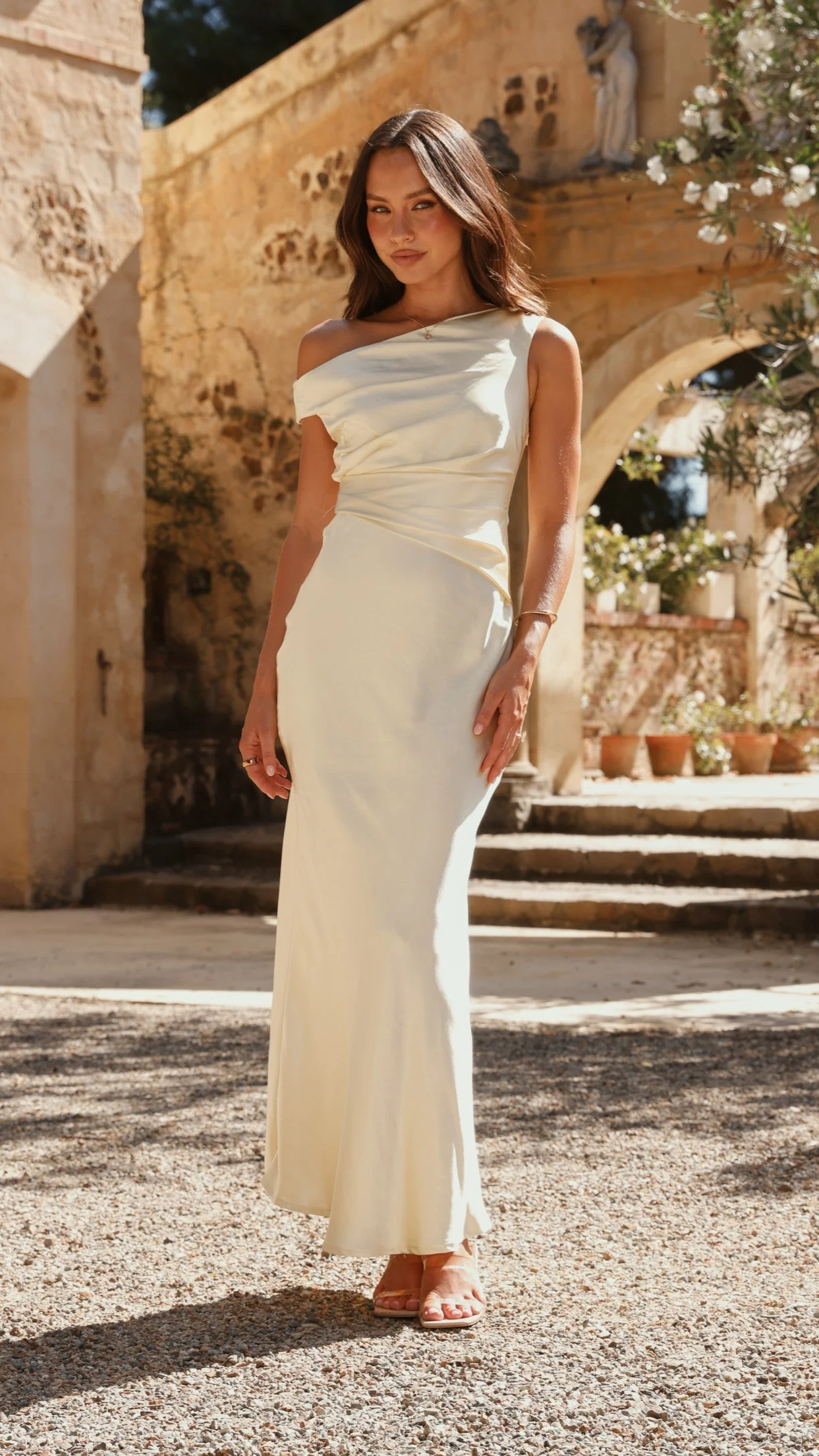 Auria Off Shoulder Maxi Dress - Yellow