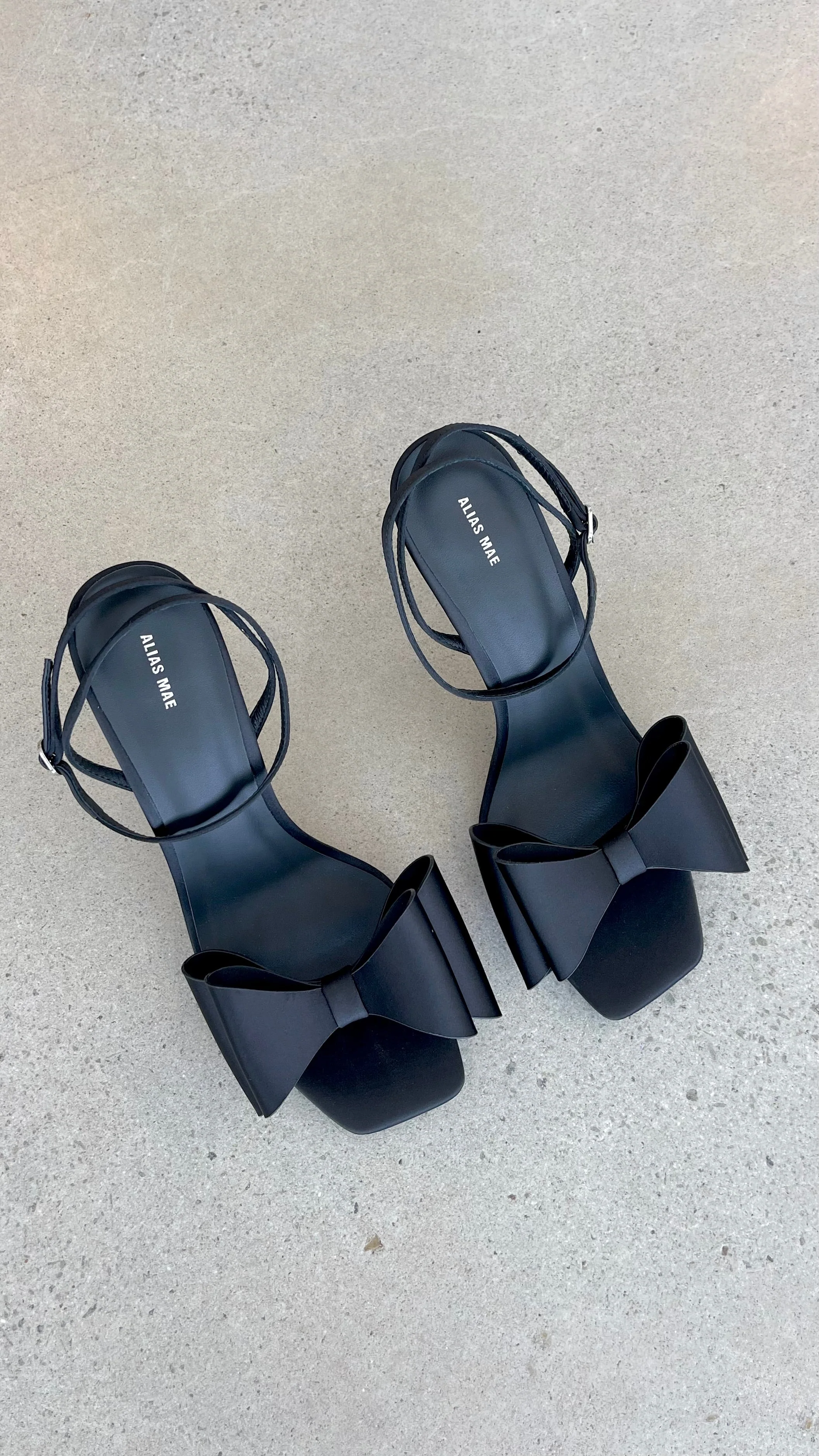 Gabby Heel - Black Satin