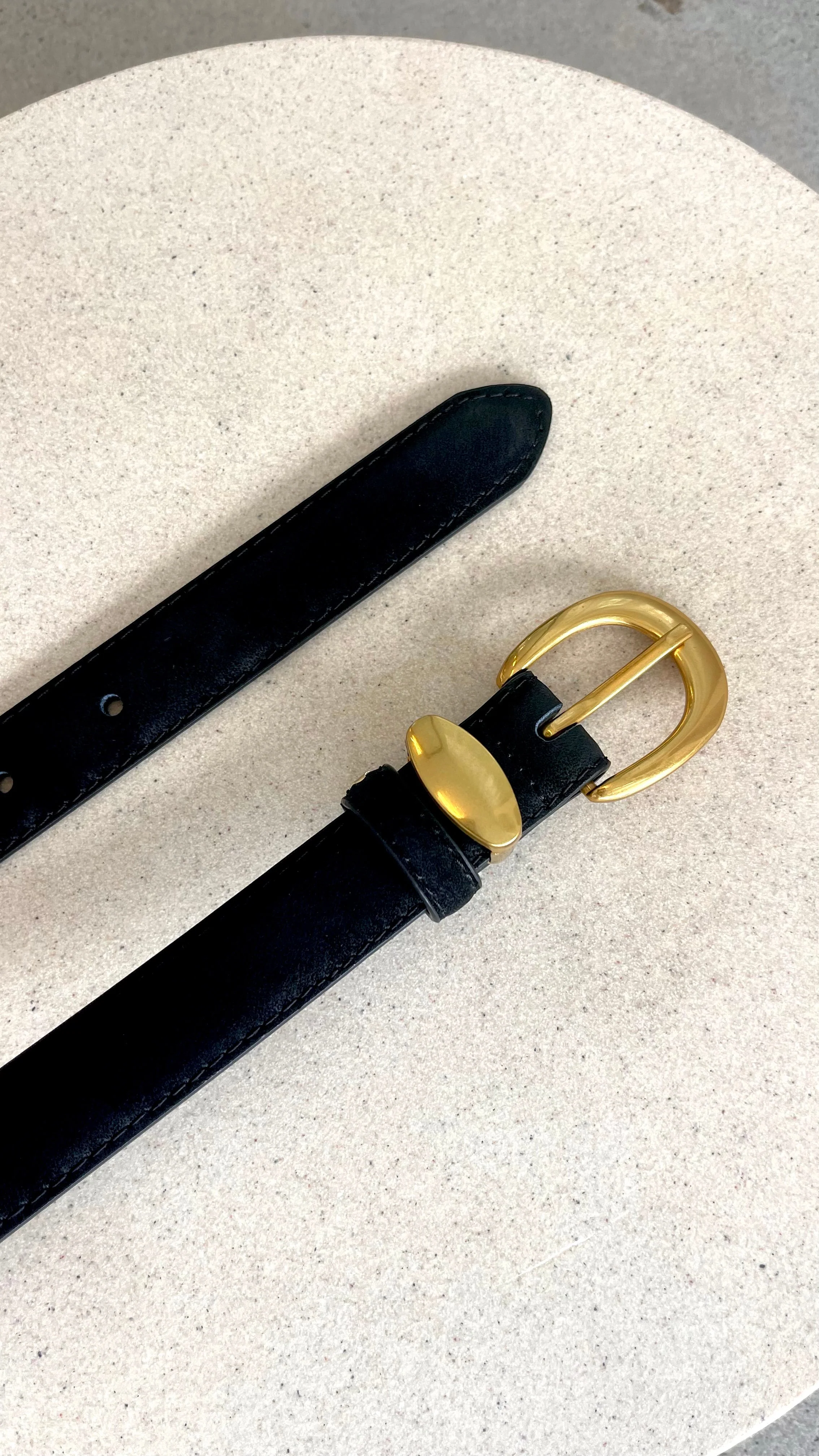 Maya Leather Belt - Black