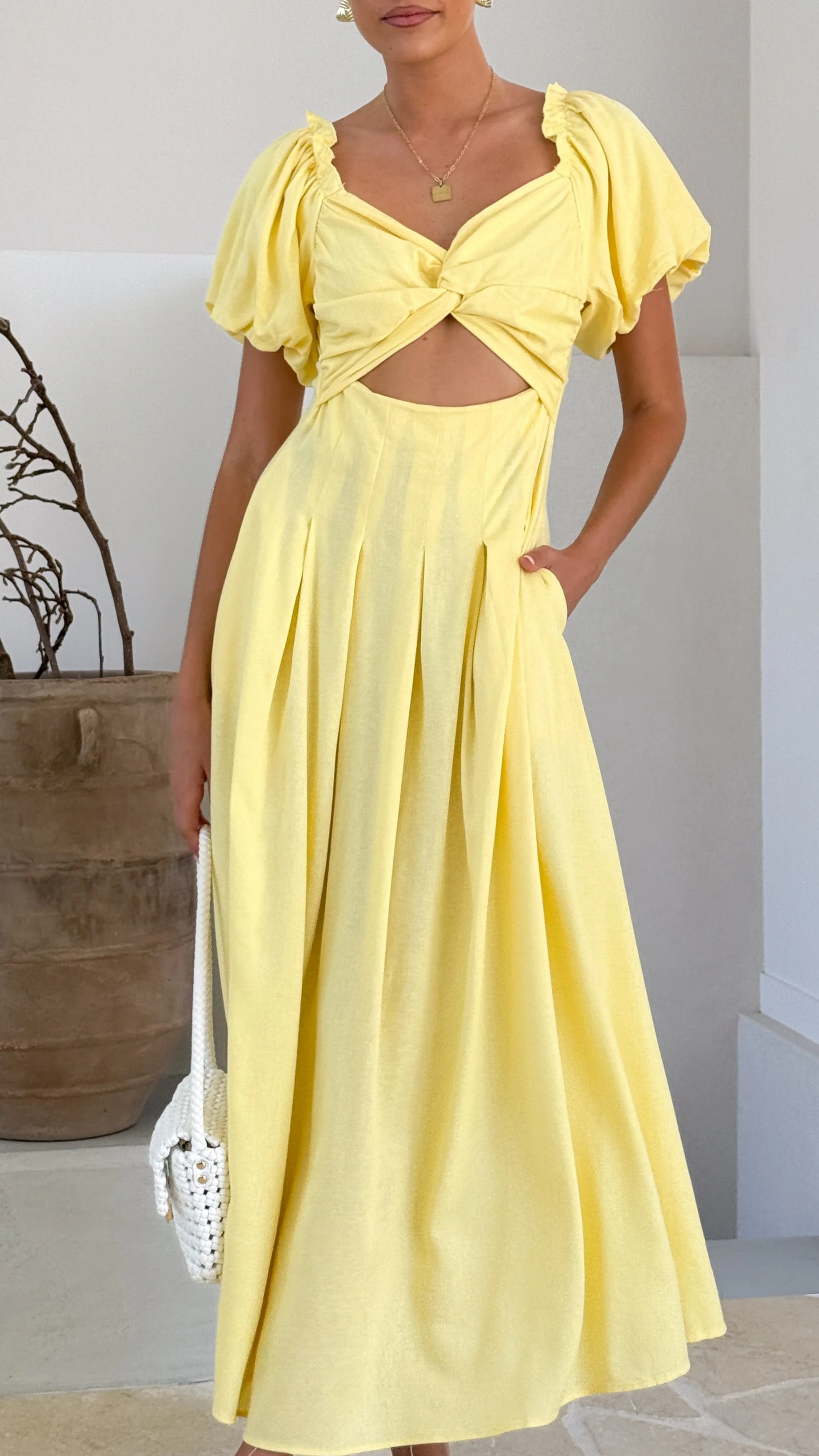 Christina Maxi Dress - Lemon