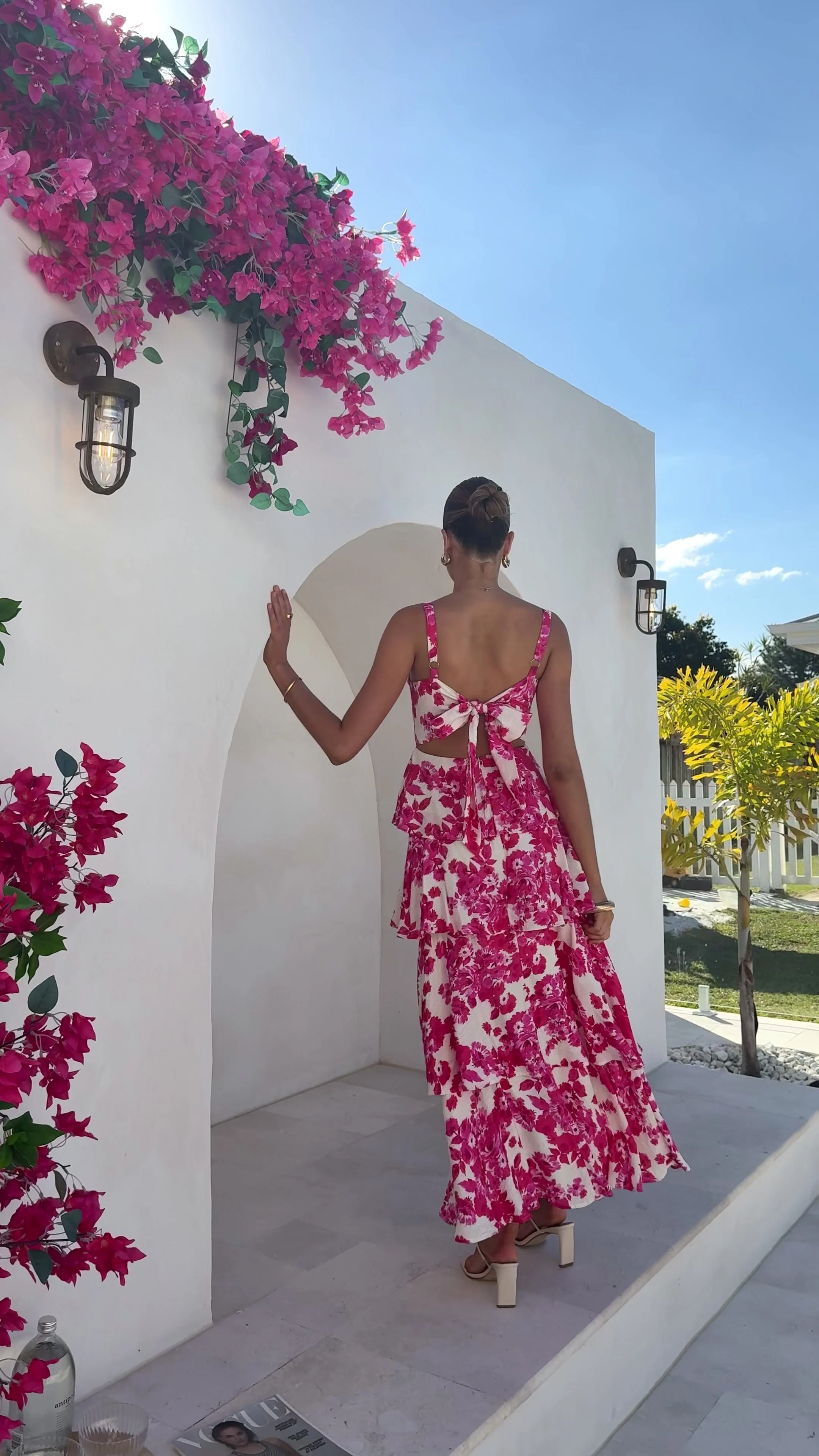 Odilia Maxi Dress - Pink/White Floral