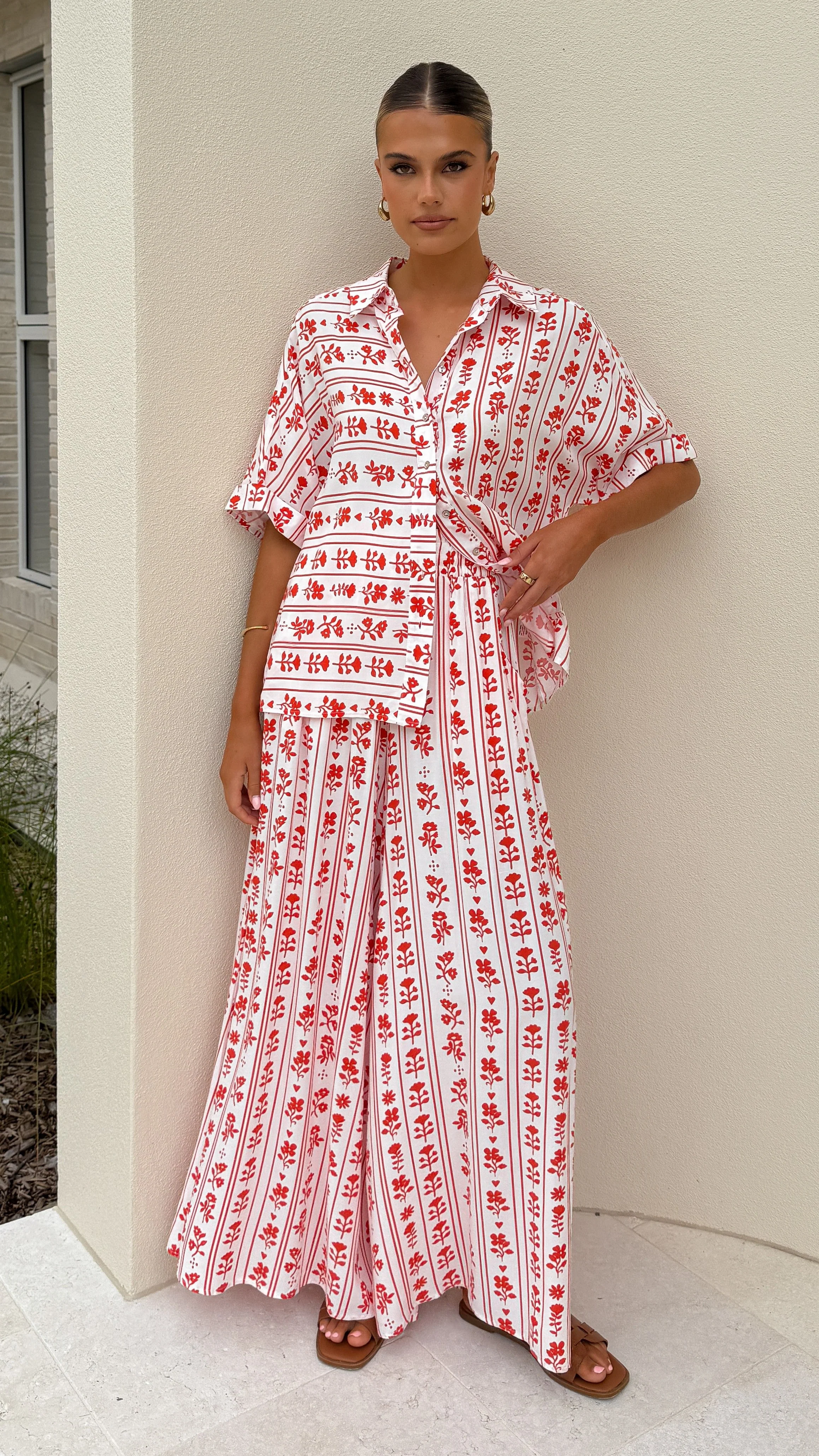 Avery Wide Leg Pants - Floral Love