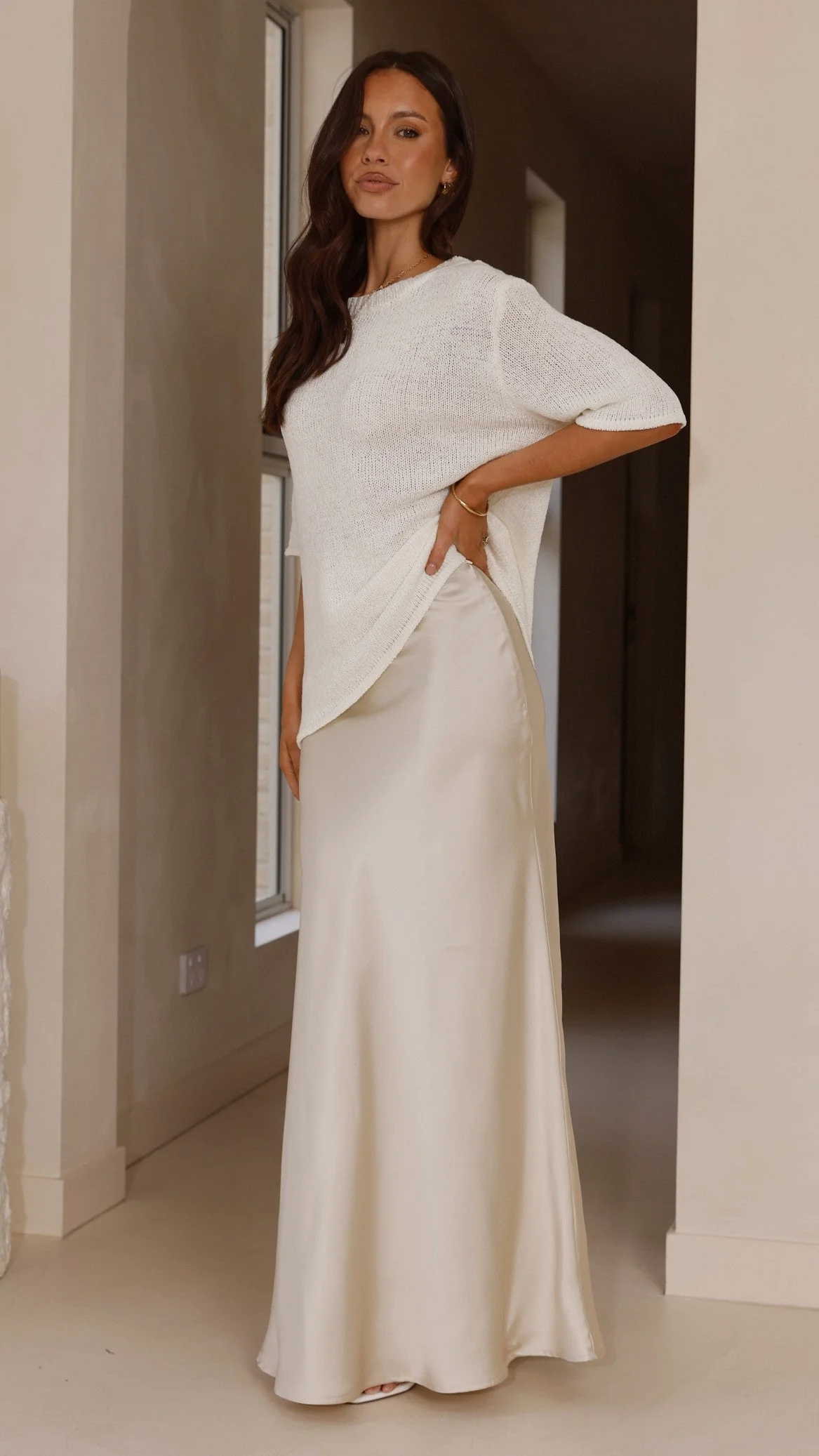 Amara Knit Top - White