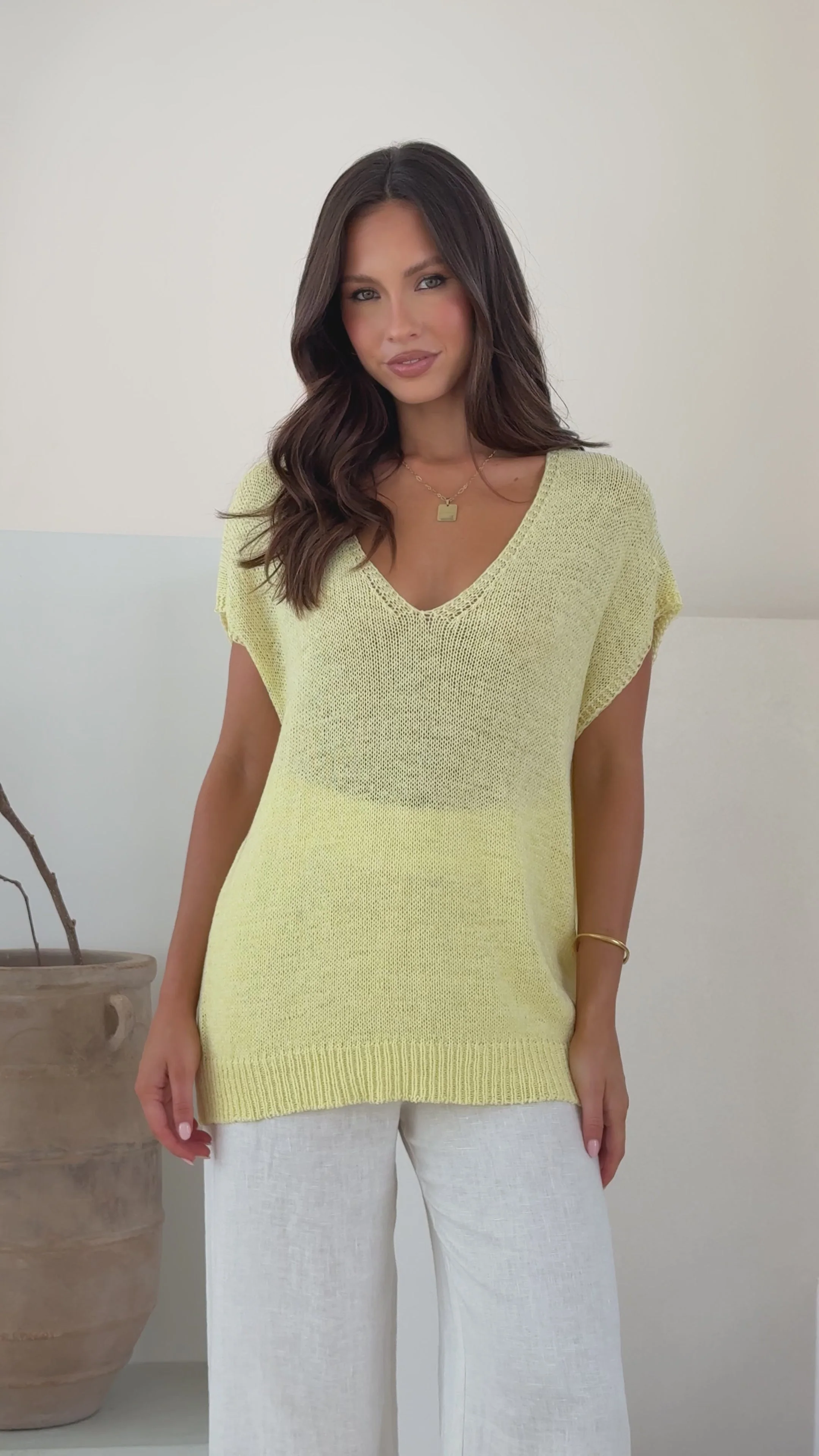 Stelaria Knit Top - Yellow