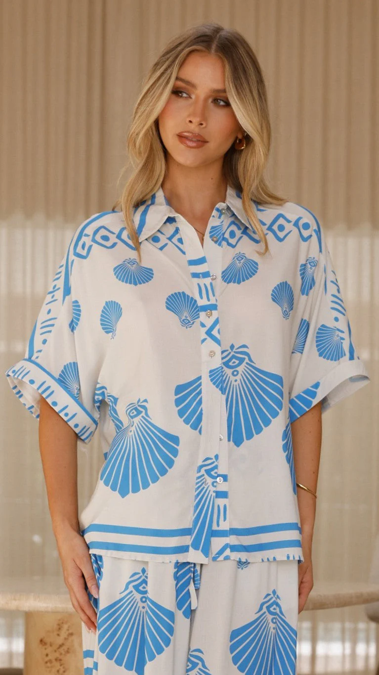 Daley Button Up Shirt - Sea Shell