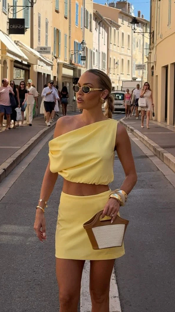 Charla Mini Skort - Yellow