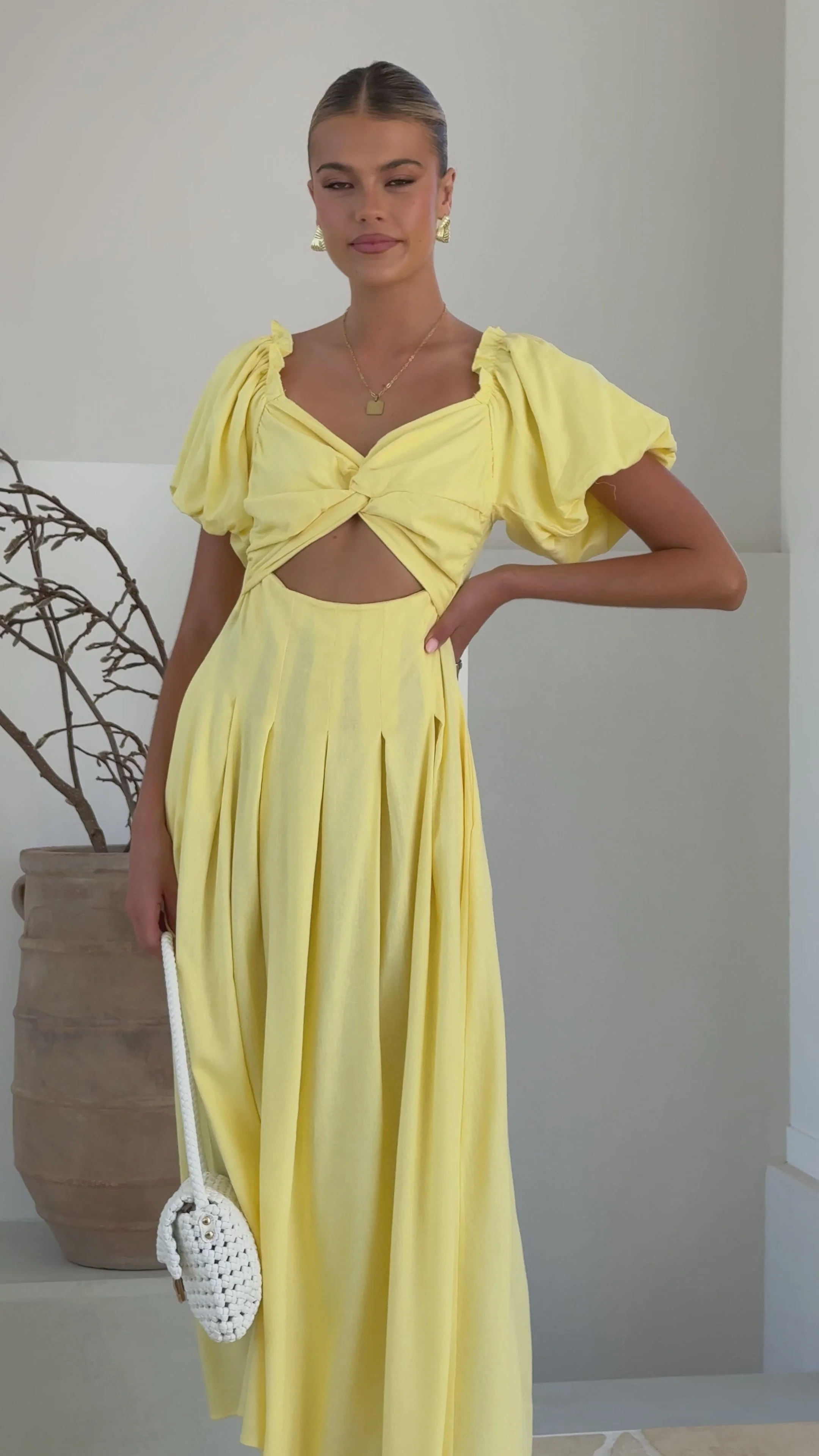 Christina Maxi Dress - Lemon