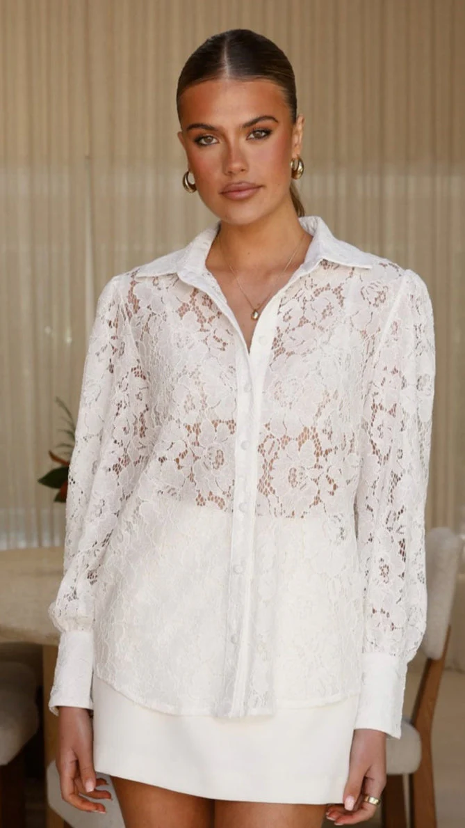 Vivian Lace Top - White