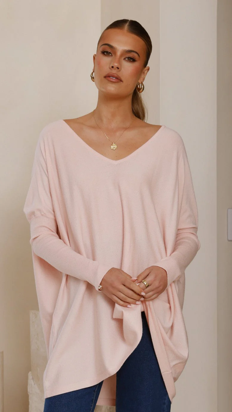Amalia Knit Top - Blush
