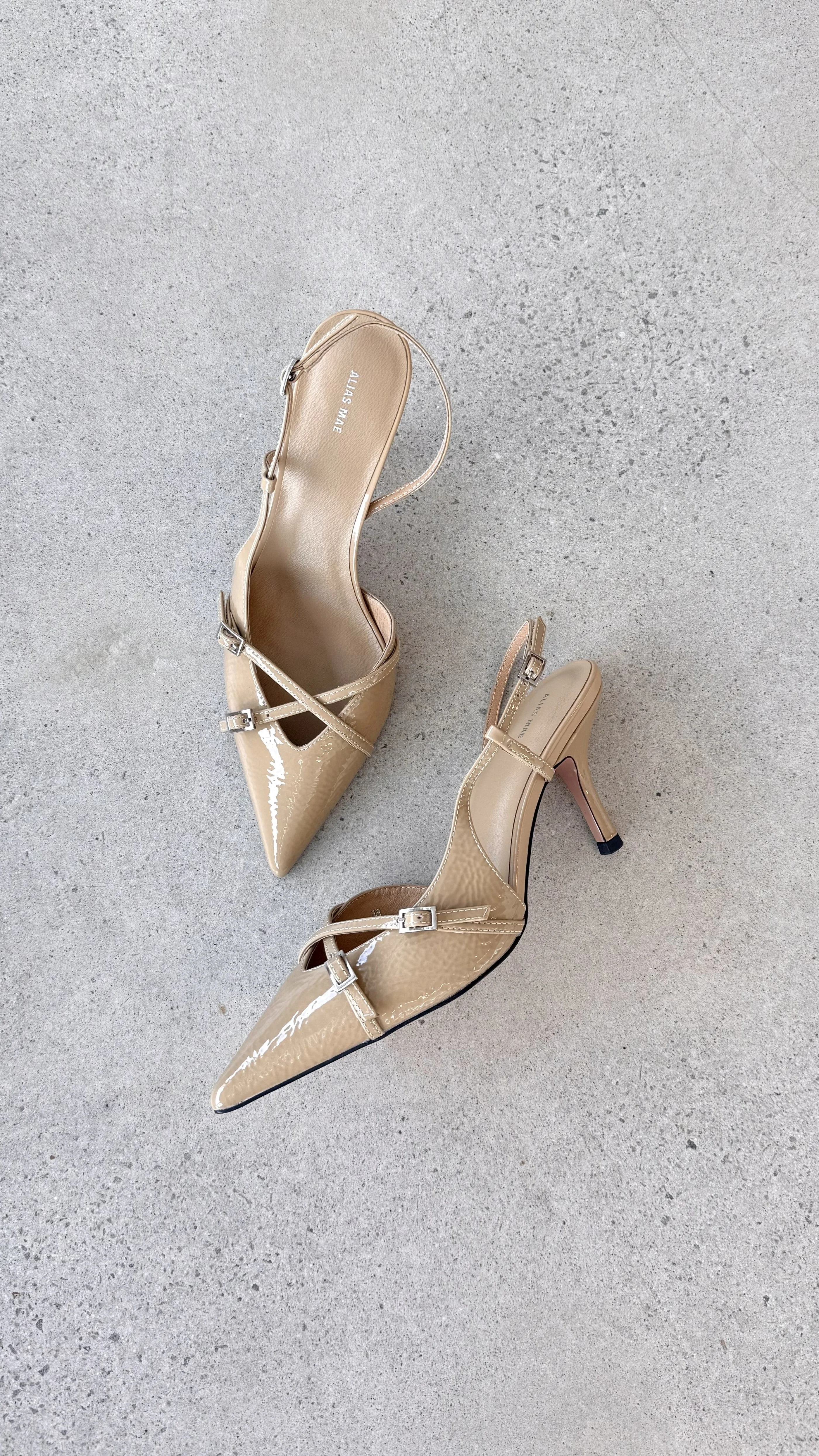 Faith Heel - Chai Crinkle Patent