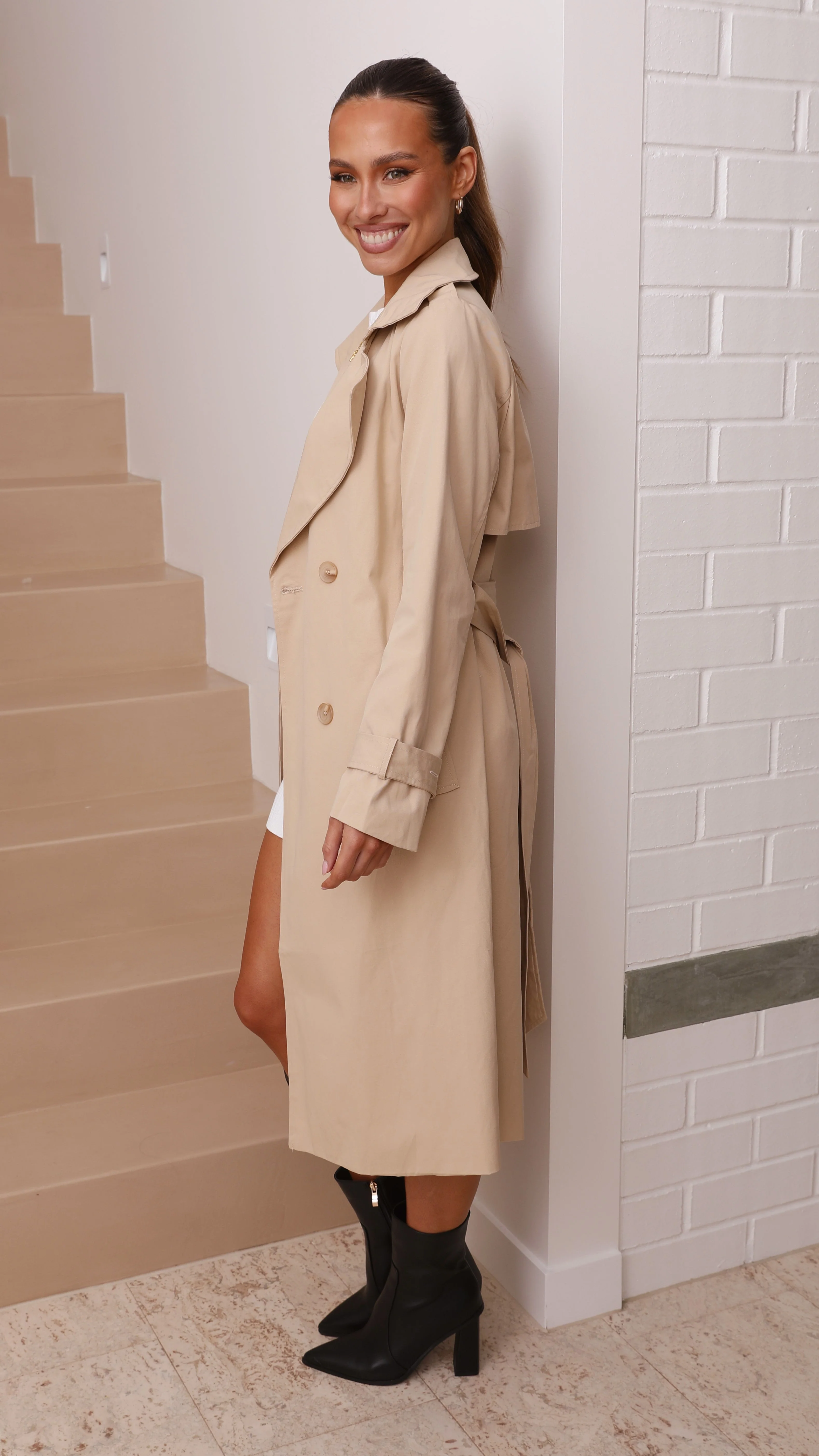 Byron Trench Coat - Camel