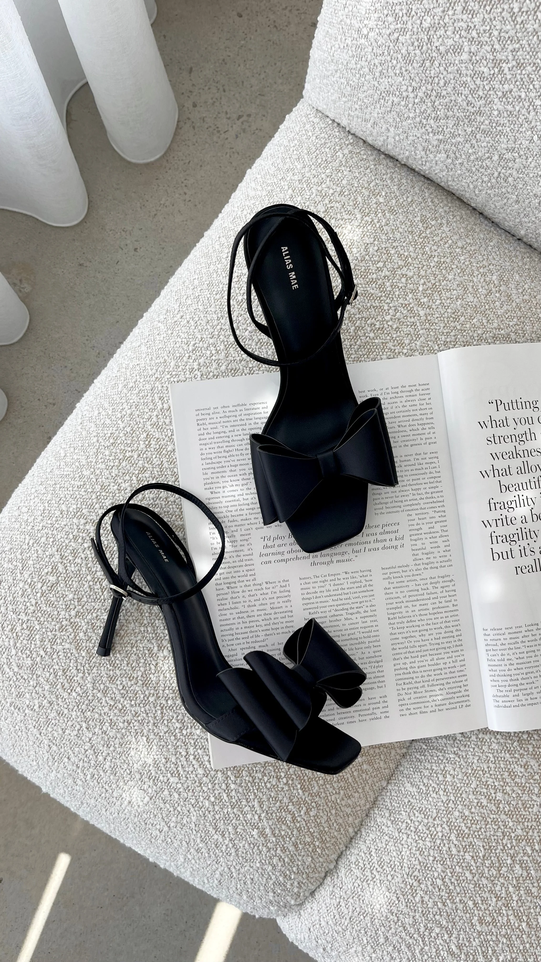 Gabby Heel - Black Satin