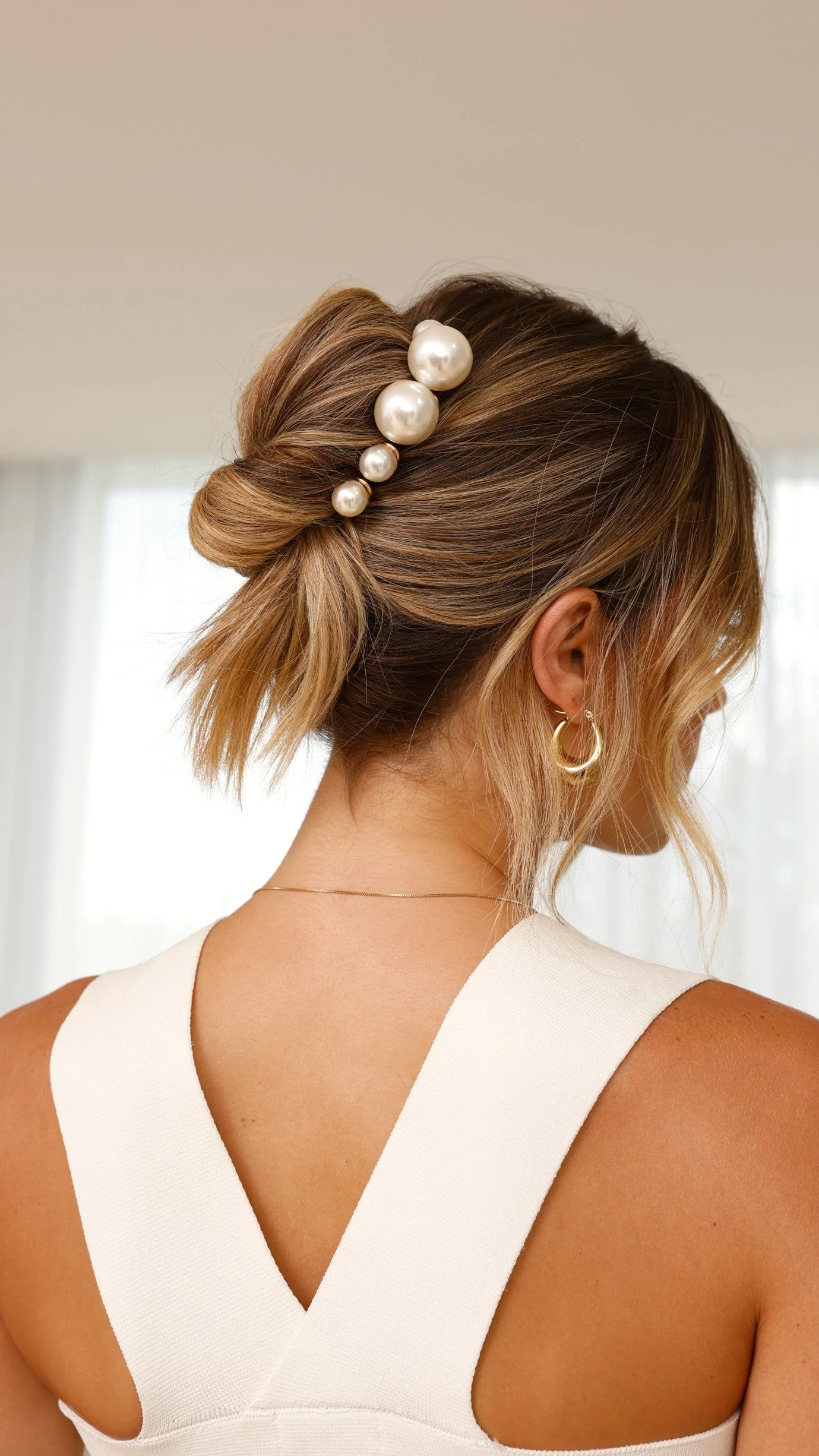 Vasska Hair Pin Set - Pearl