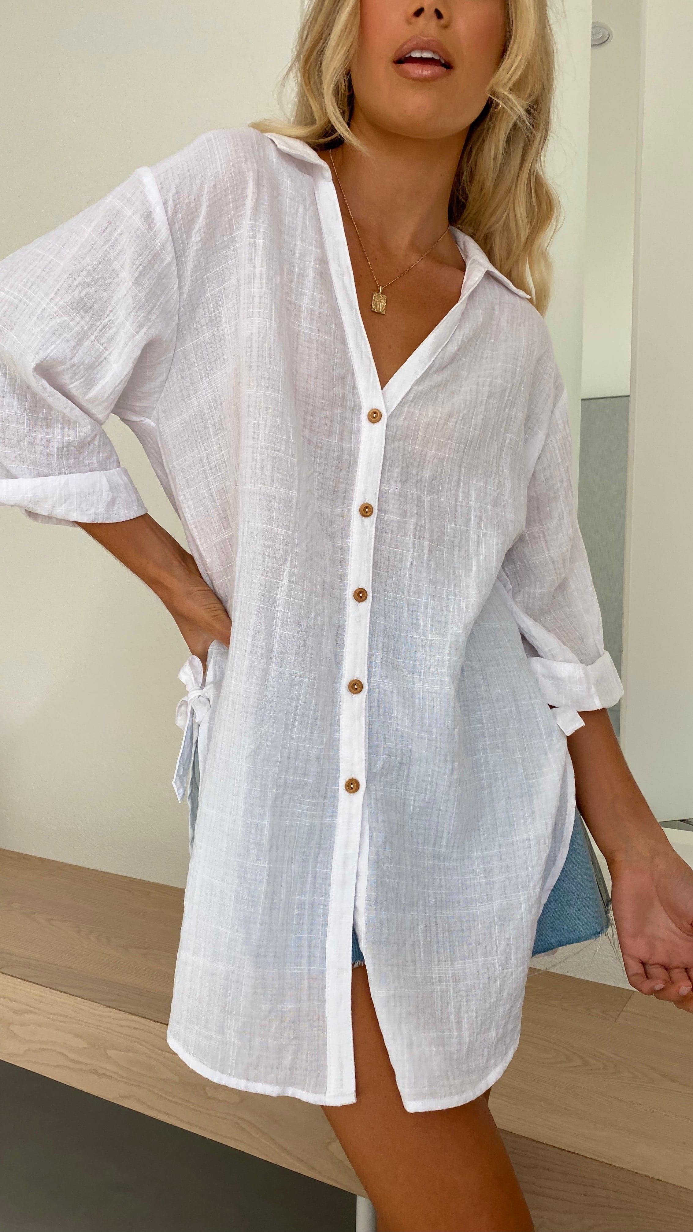 Vesper Short Sleeve Top - White