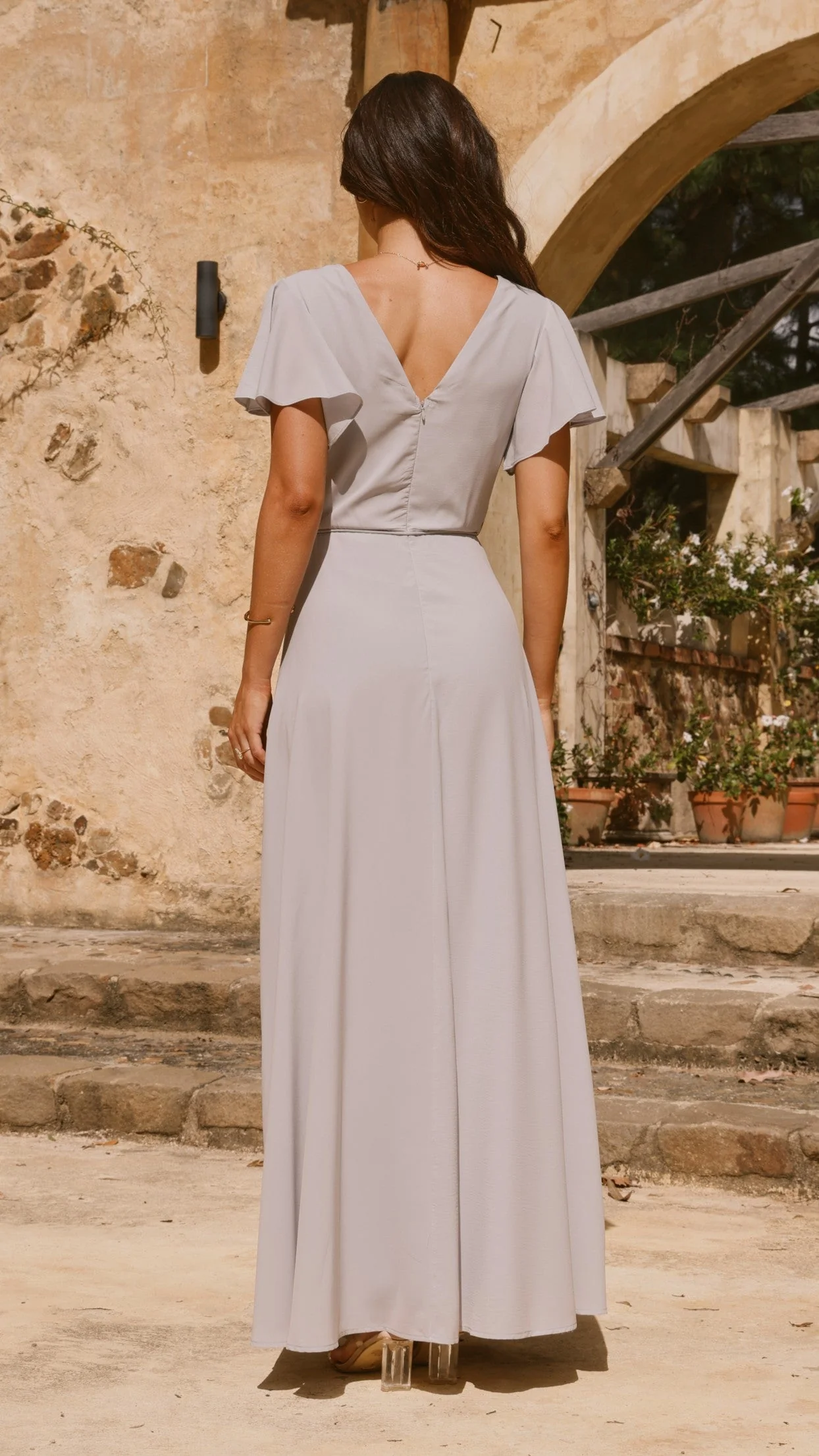 Charlize Maxi Dress - Silver