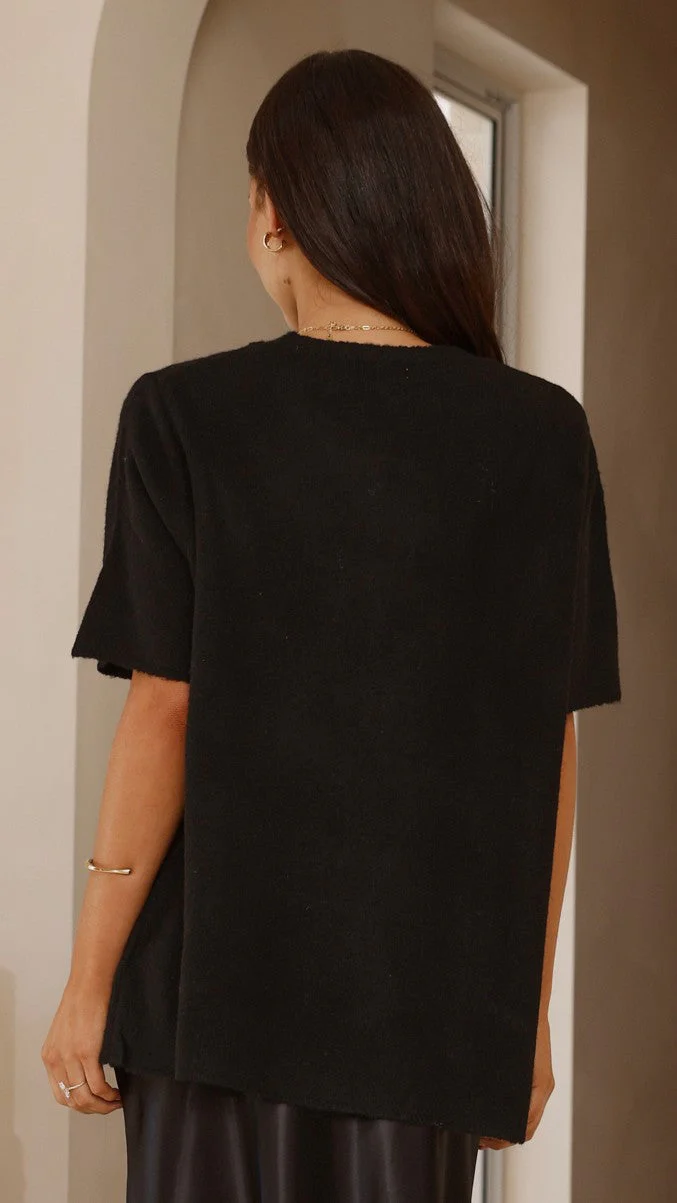 Tahlia Knit Top - Black