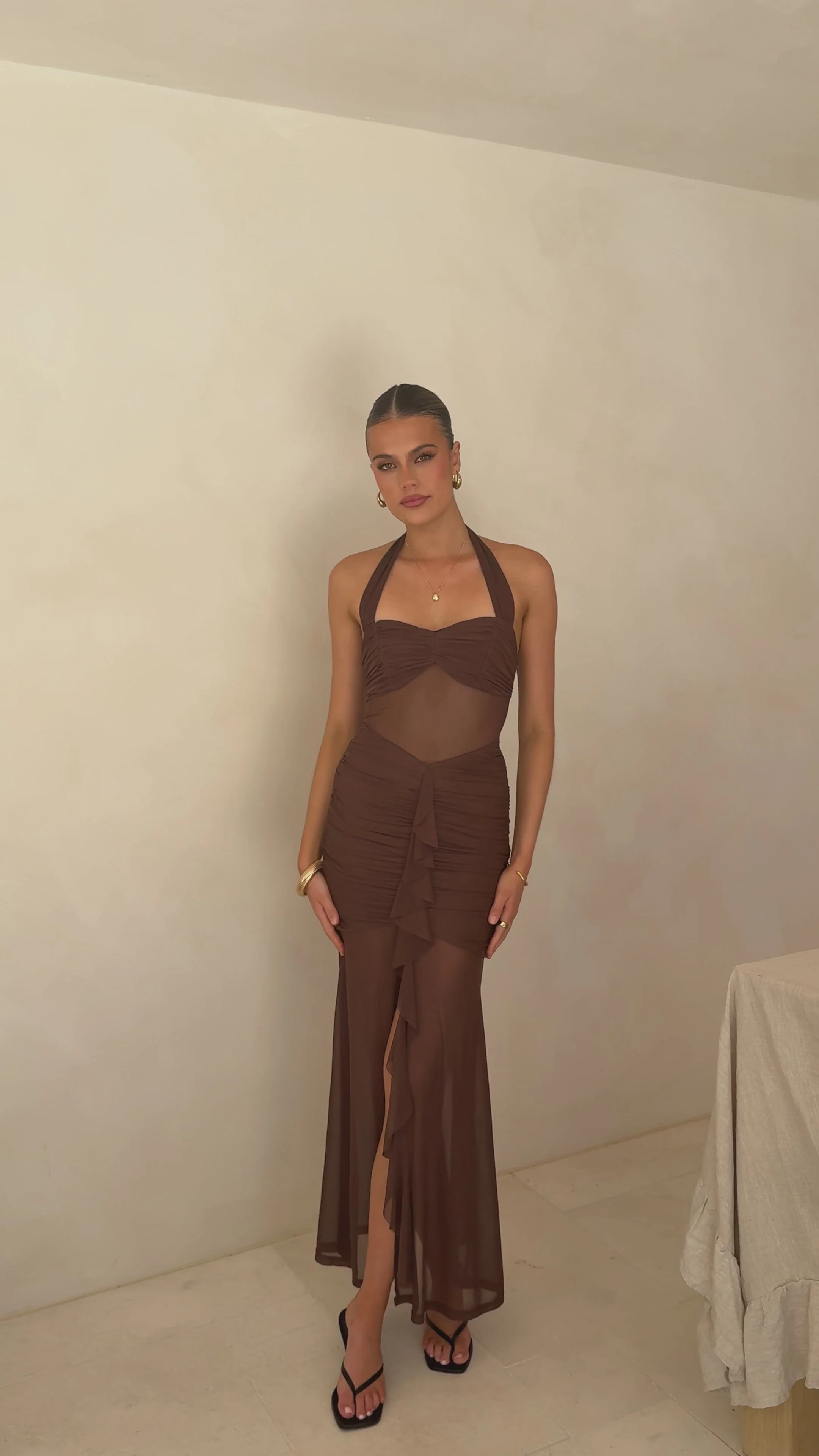 Alani Maxi Dress - Chocolate