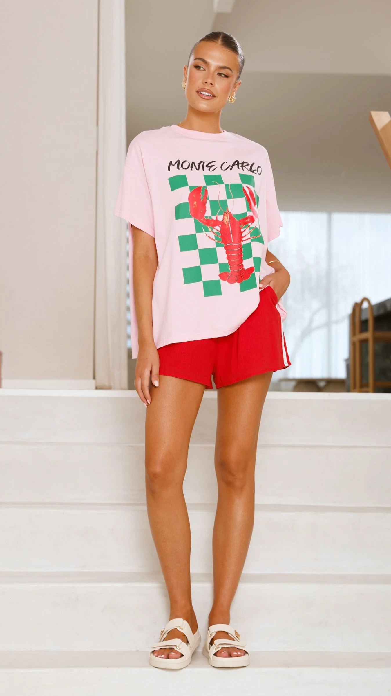 Monte Carlo Shirt and Shorts Set - Lobster