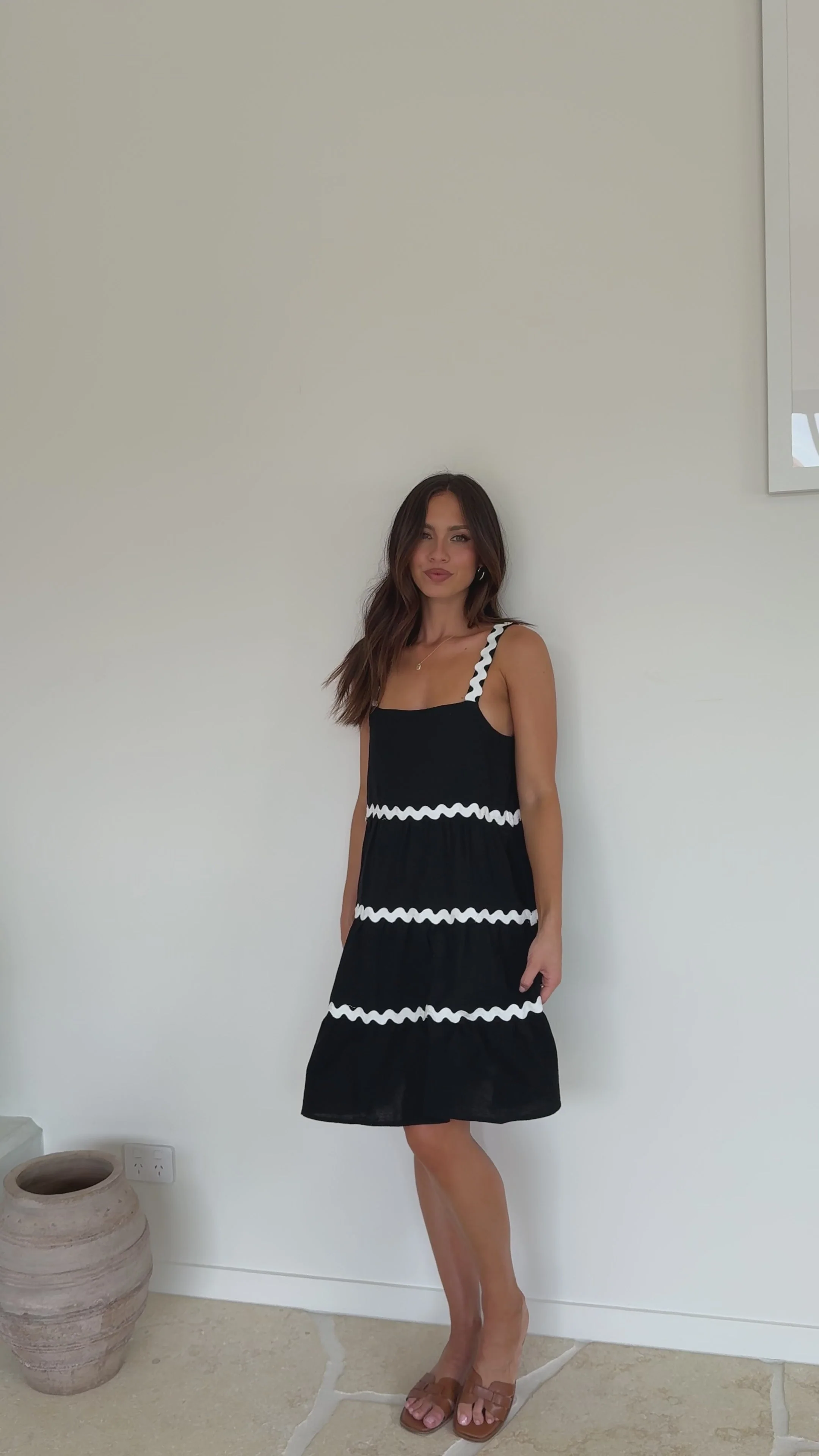 Cosima Mini Dress - Black/White