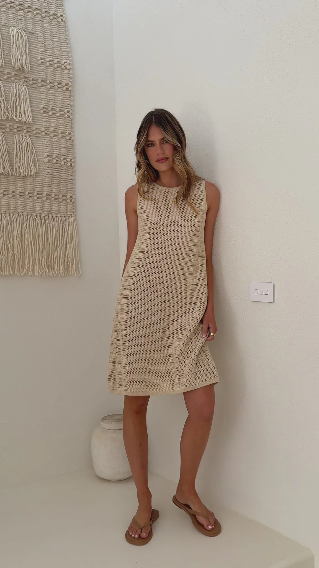Vala Mini Dress - Natural