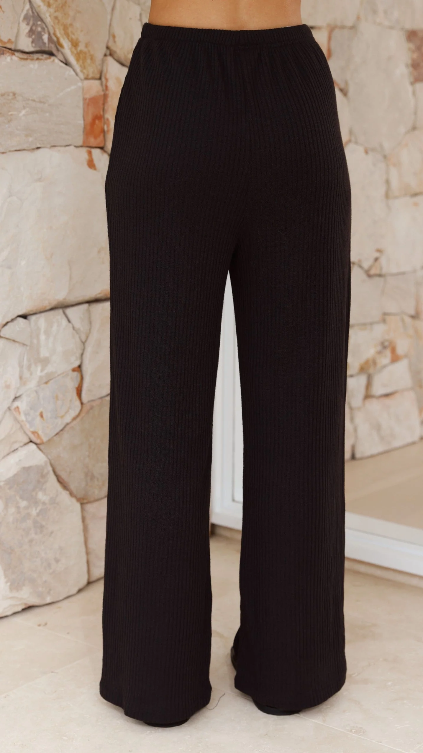 Madian Button Up Shirt and Pants Set - Black