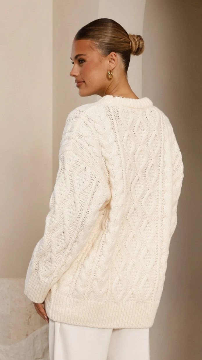 Valentina Knit Sweater - Cream