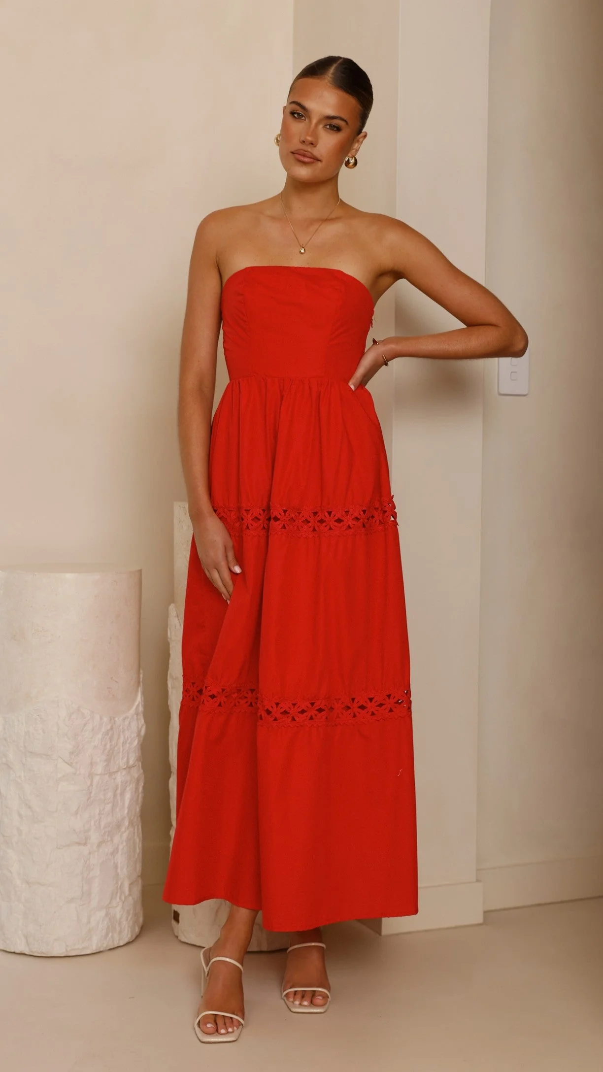 Silene Maxi Dress - Red