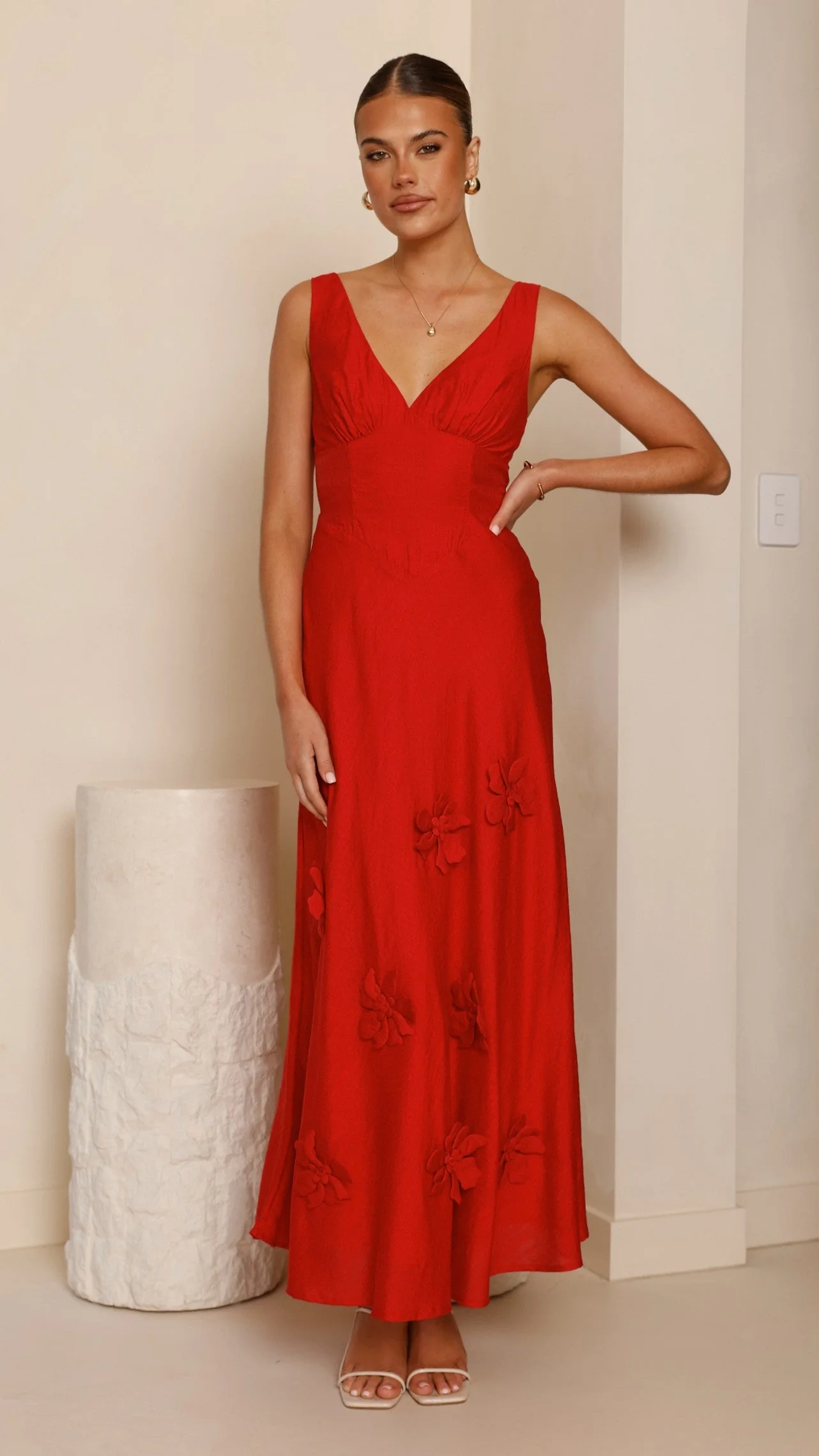 Lavara Maxi Dress - Red