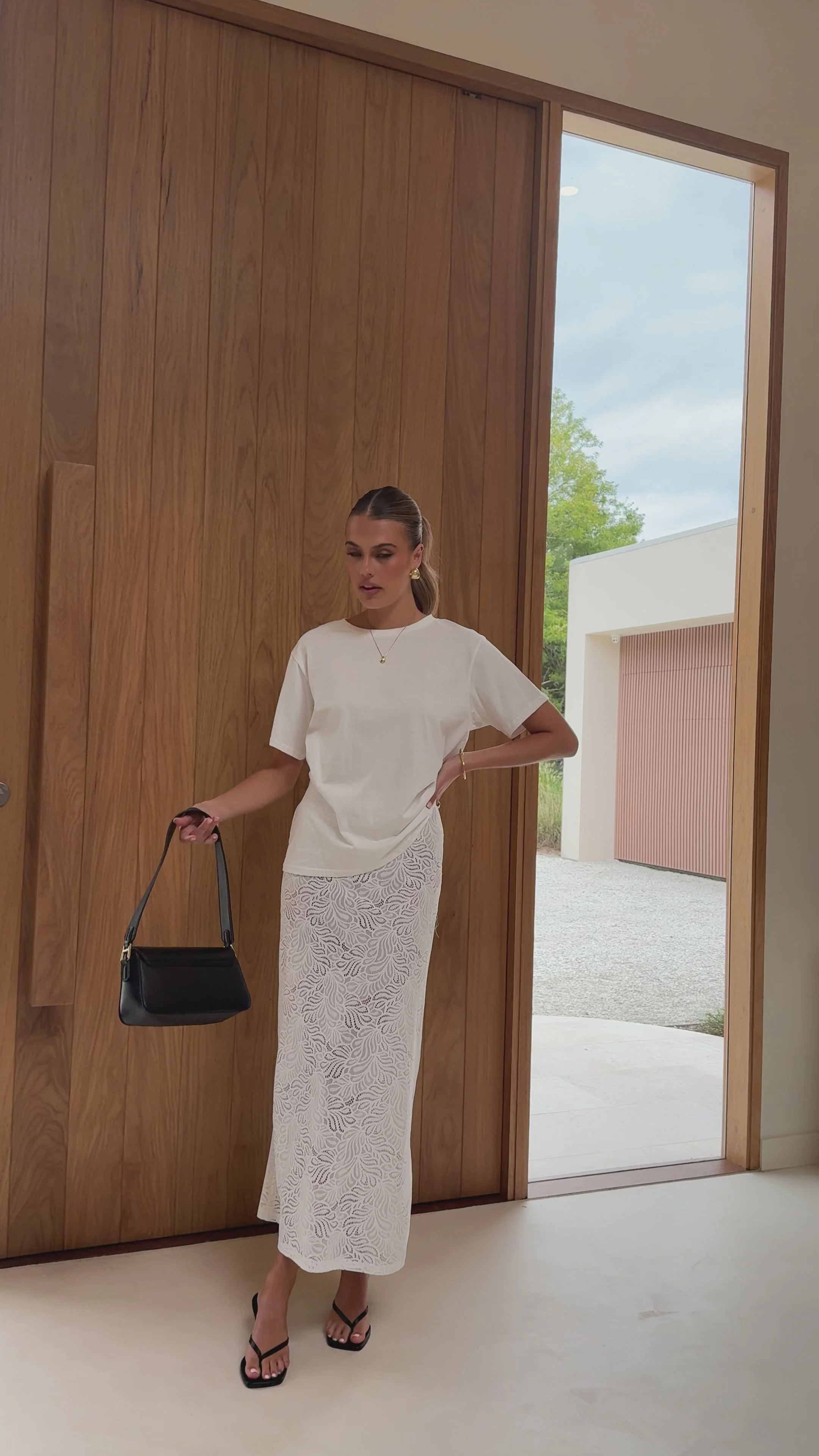 Louisa Lace Maxi Skirt - White